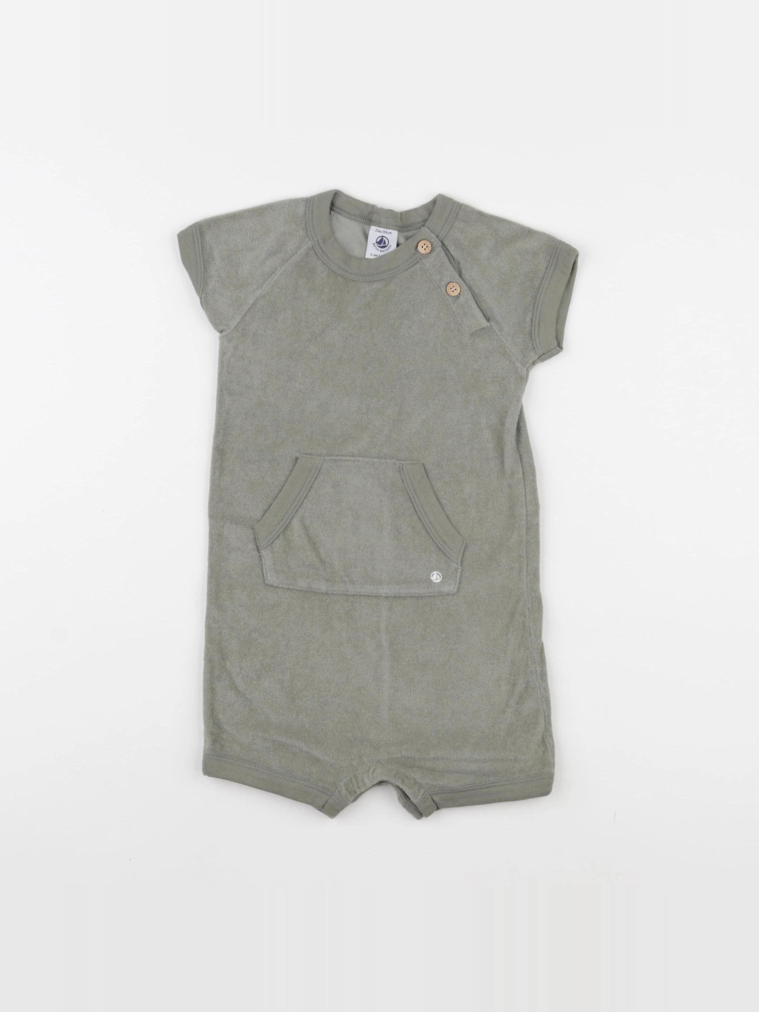 Petit Bateau - combinaison vert - 24 mois