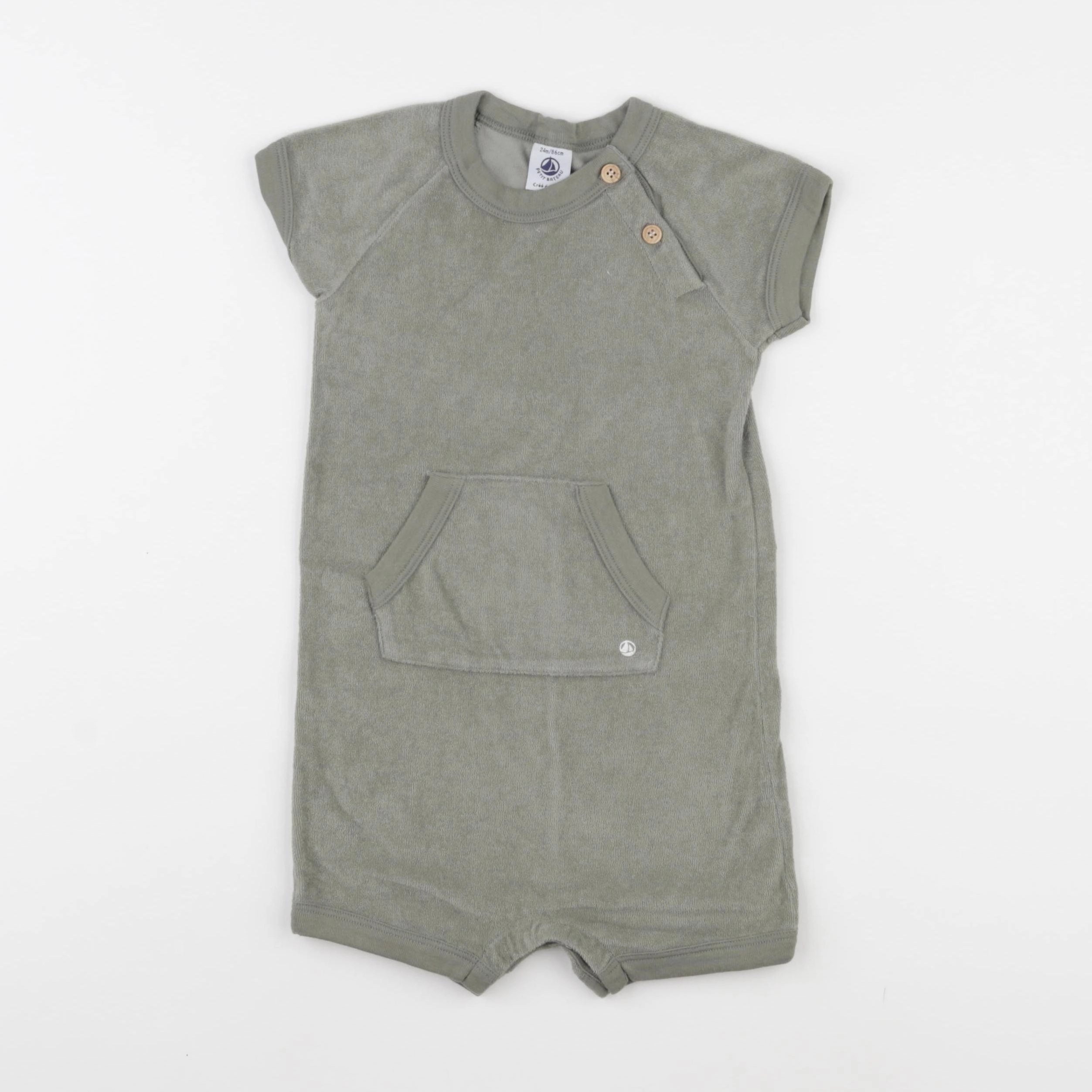 Petit Bateau - combinaison vert - 24 mois