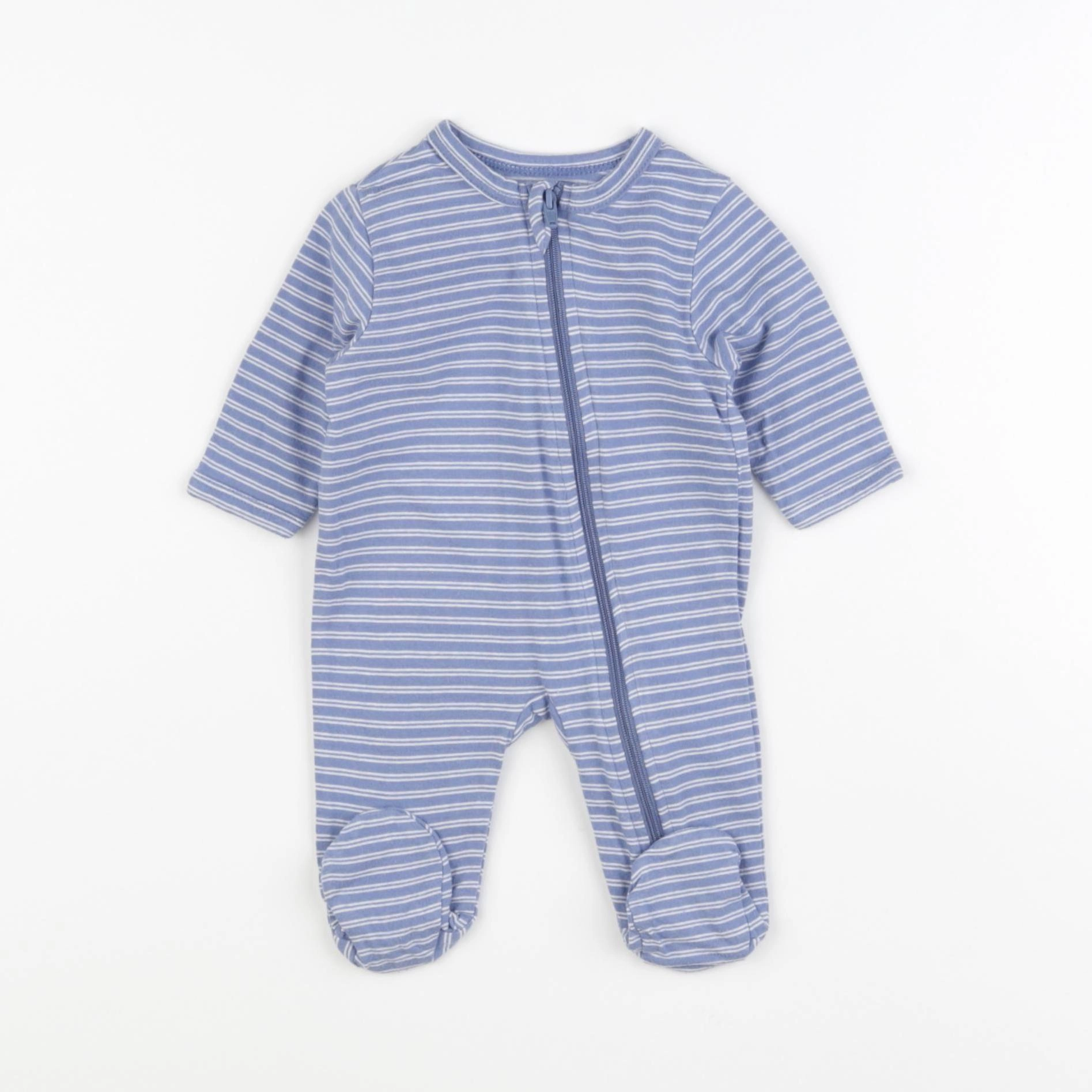 Vertbaudet - pyjama coton bleu - 1 mois