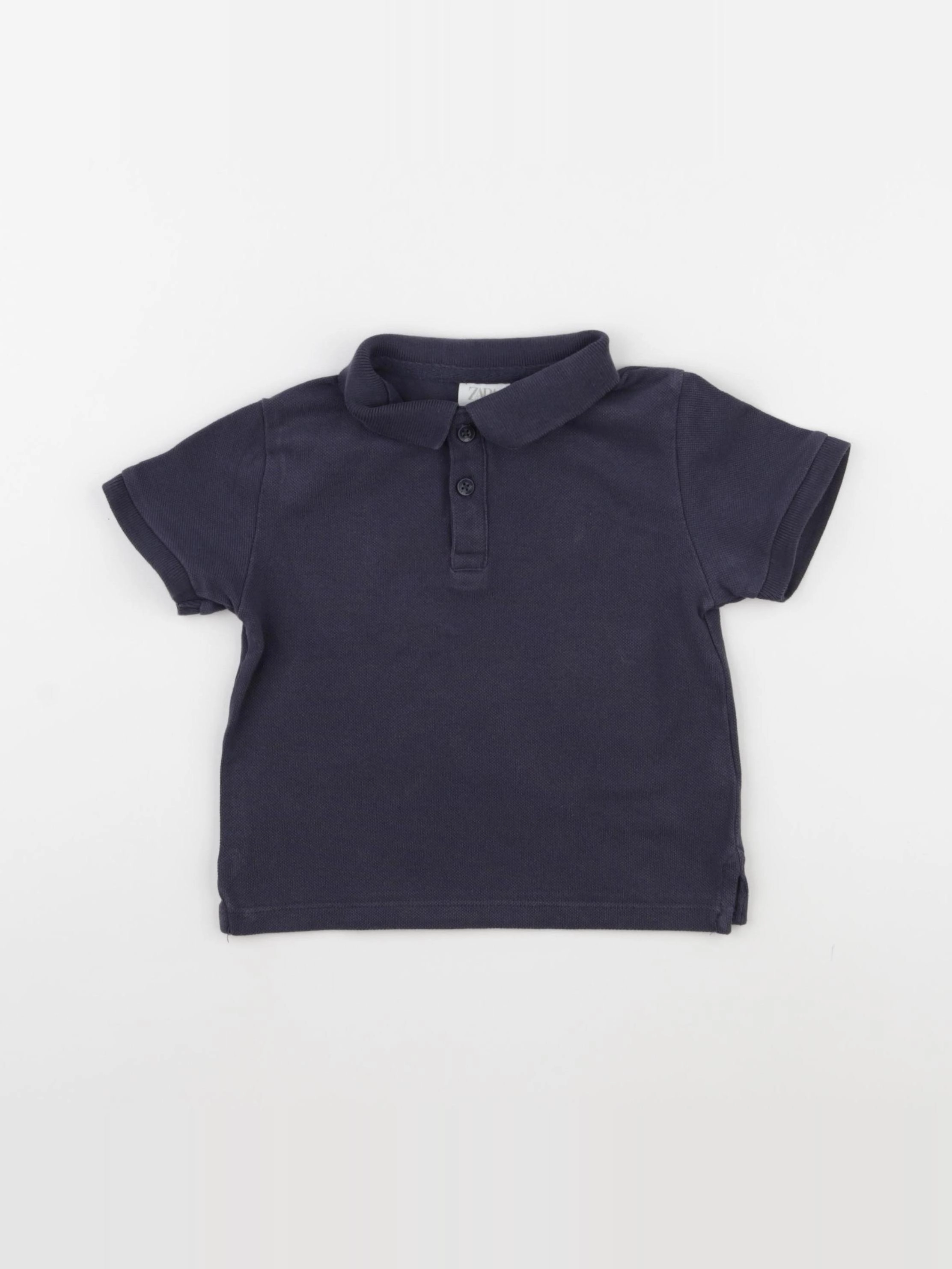 Zara - polo bleu - 12/18 mois