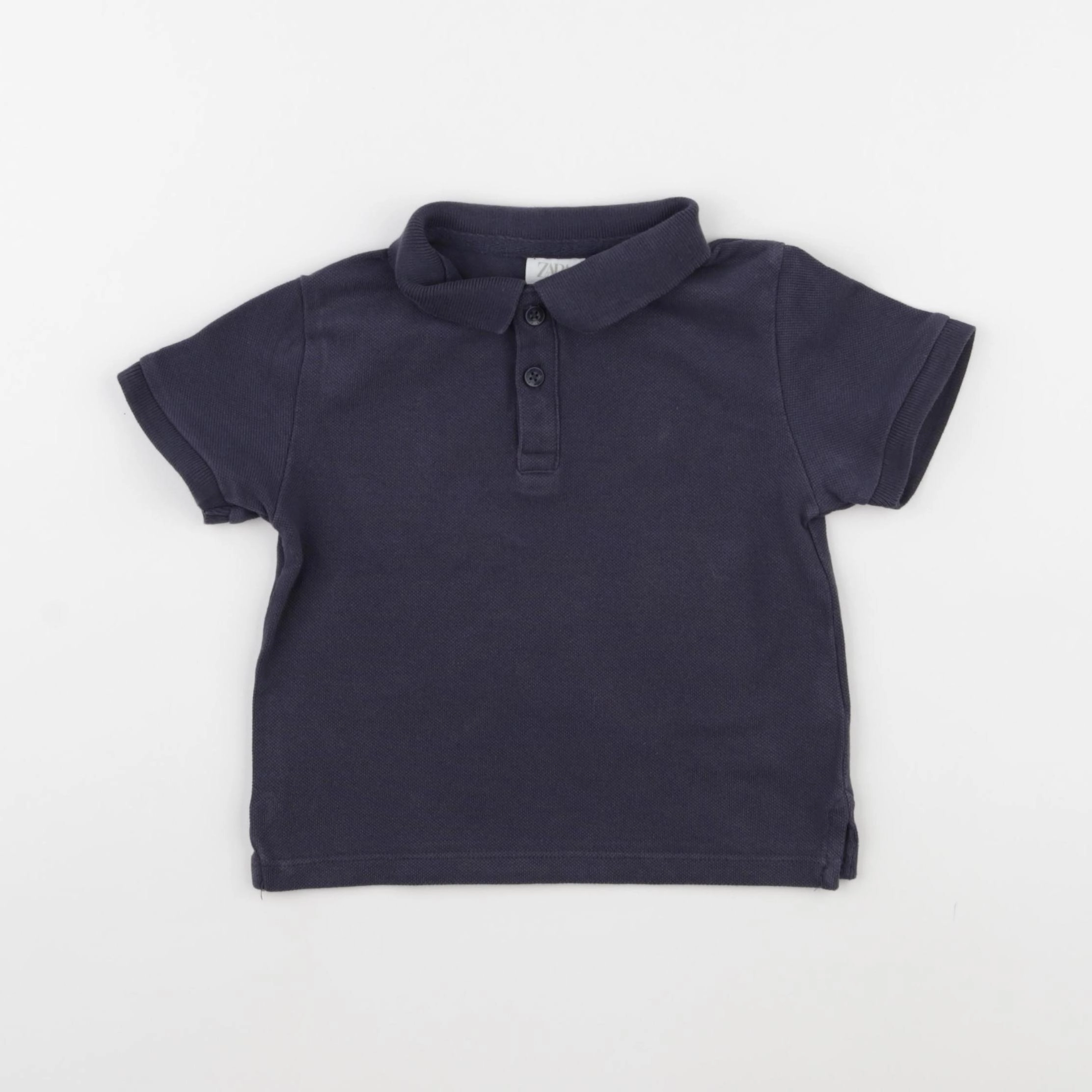 Zara - polo bleu - 12/18 mois
