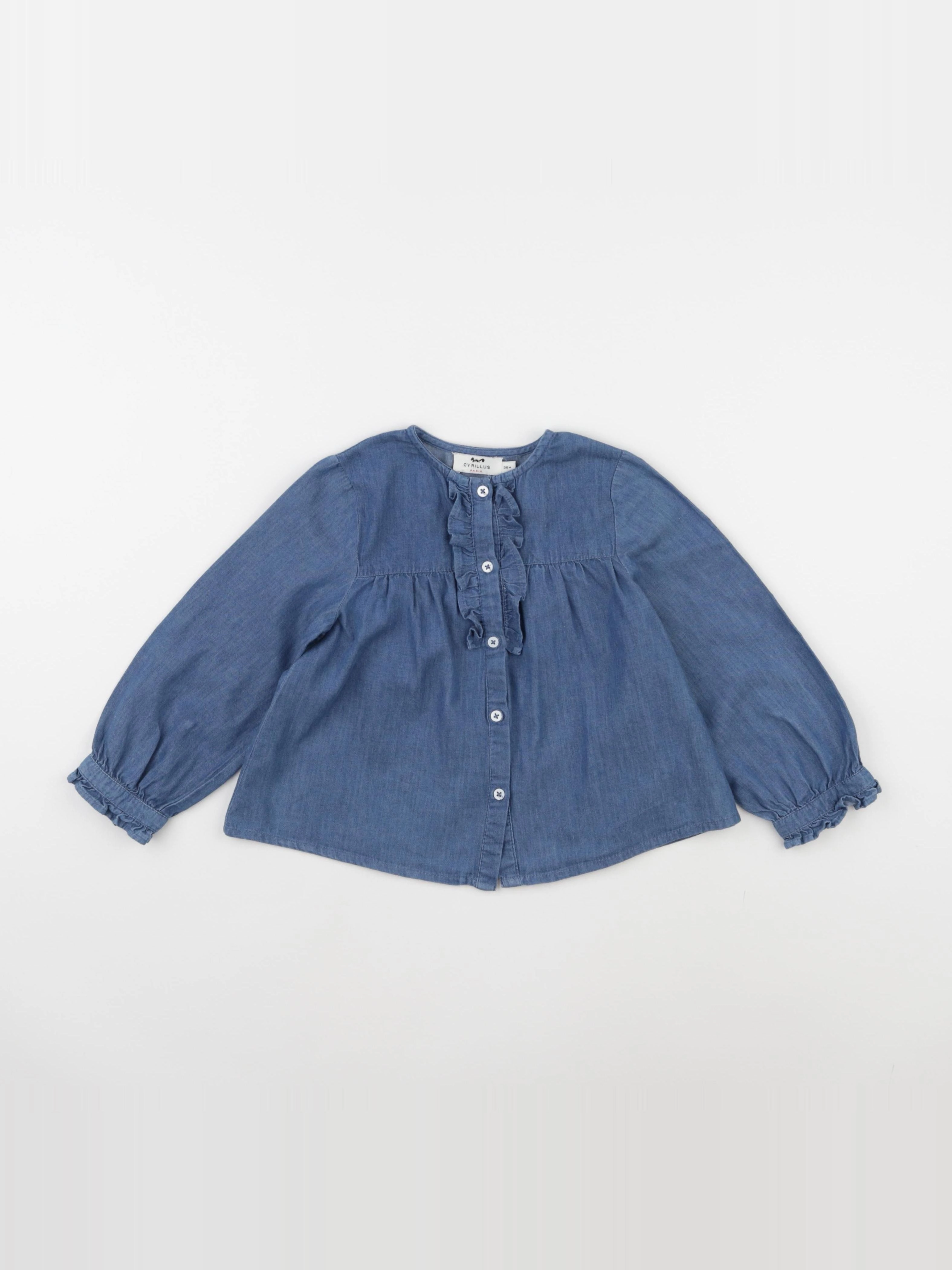 Cyrillus - blouse bleu - 36 mois