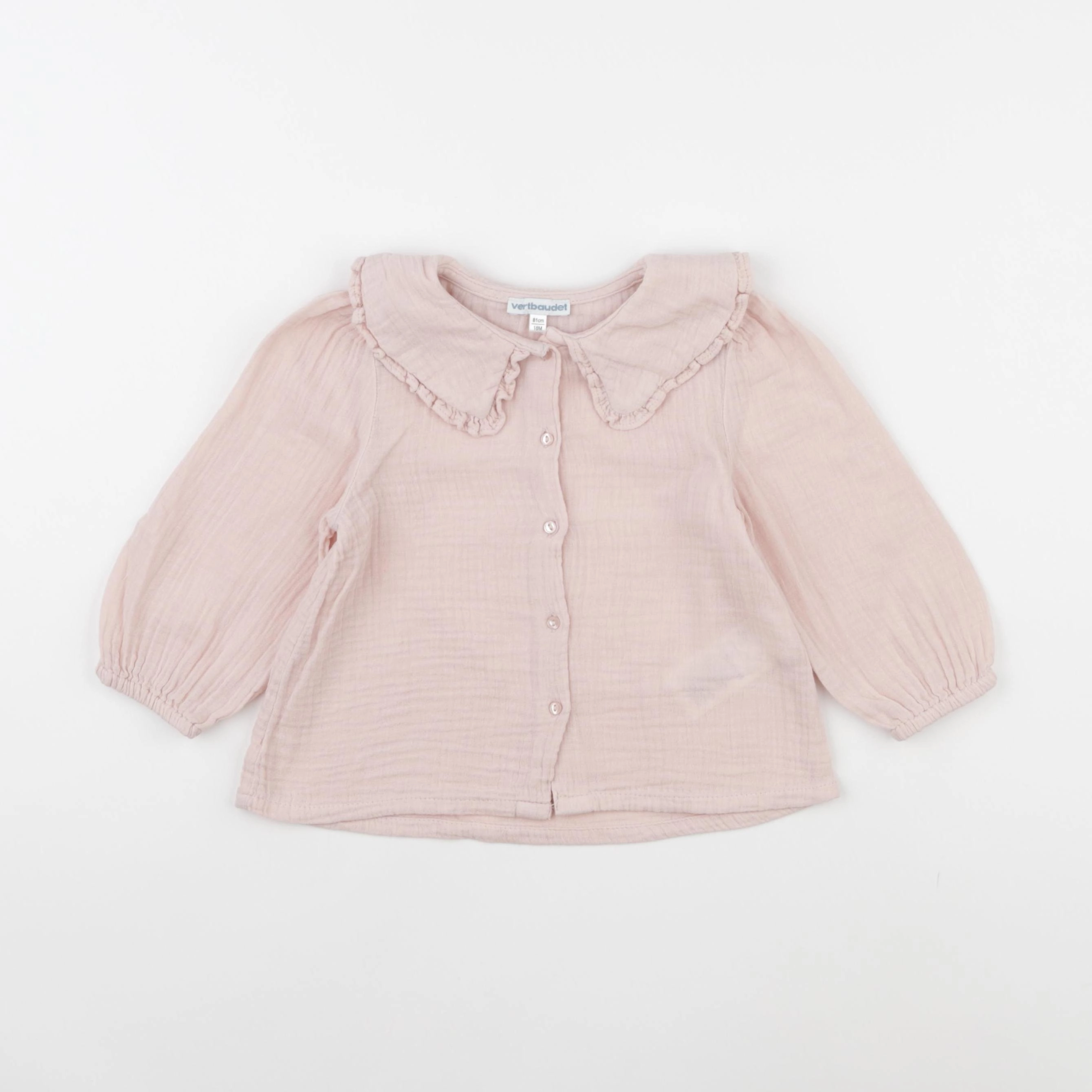 Vertbaudet - blouse rose - 18 mois