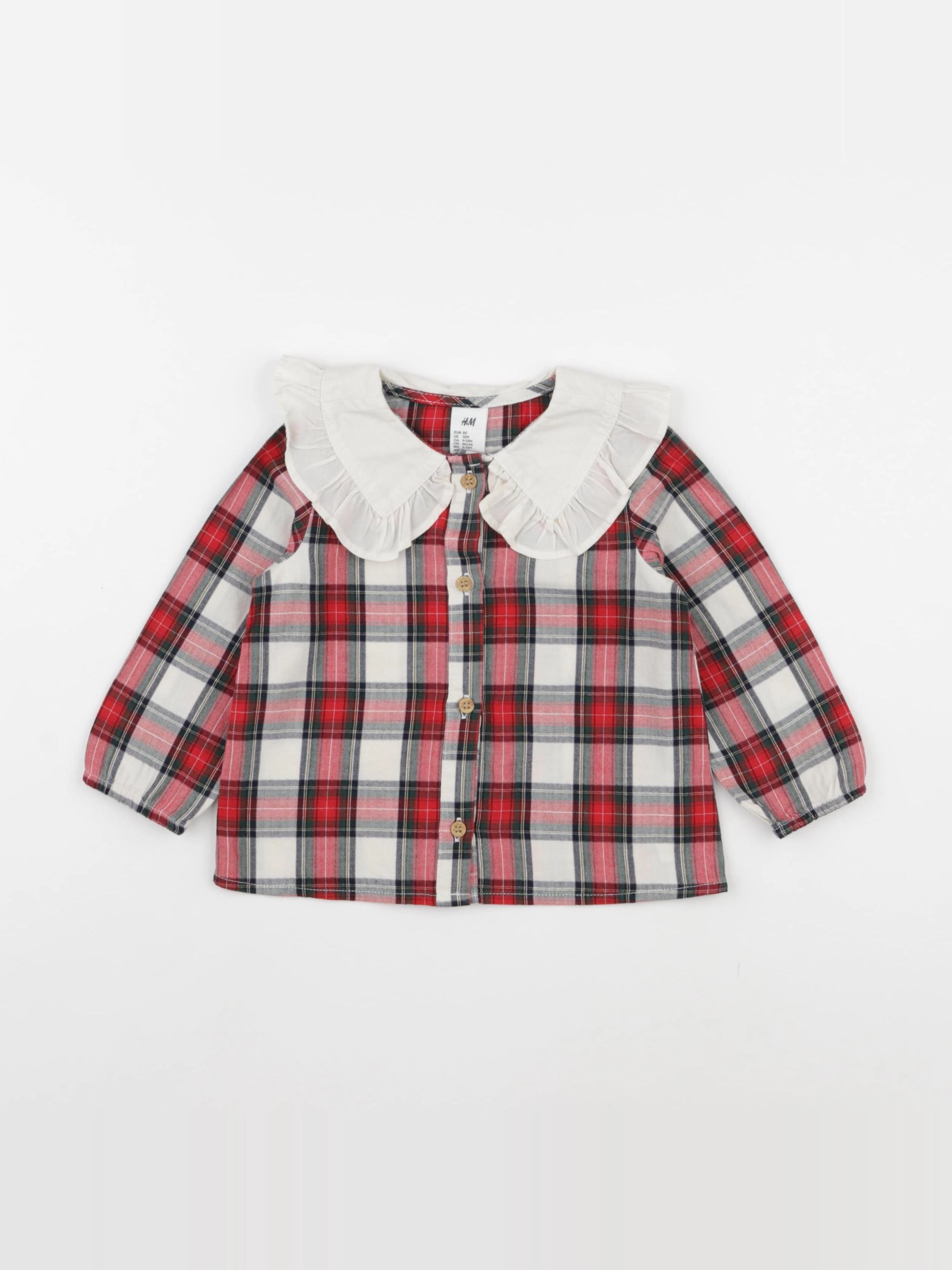 H&M - blouse rouge - 9/12 mois