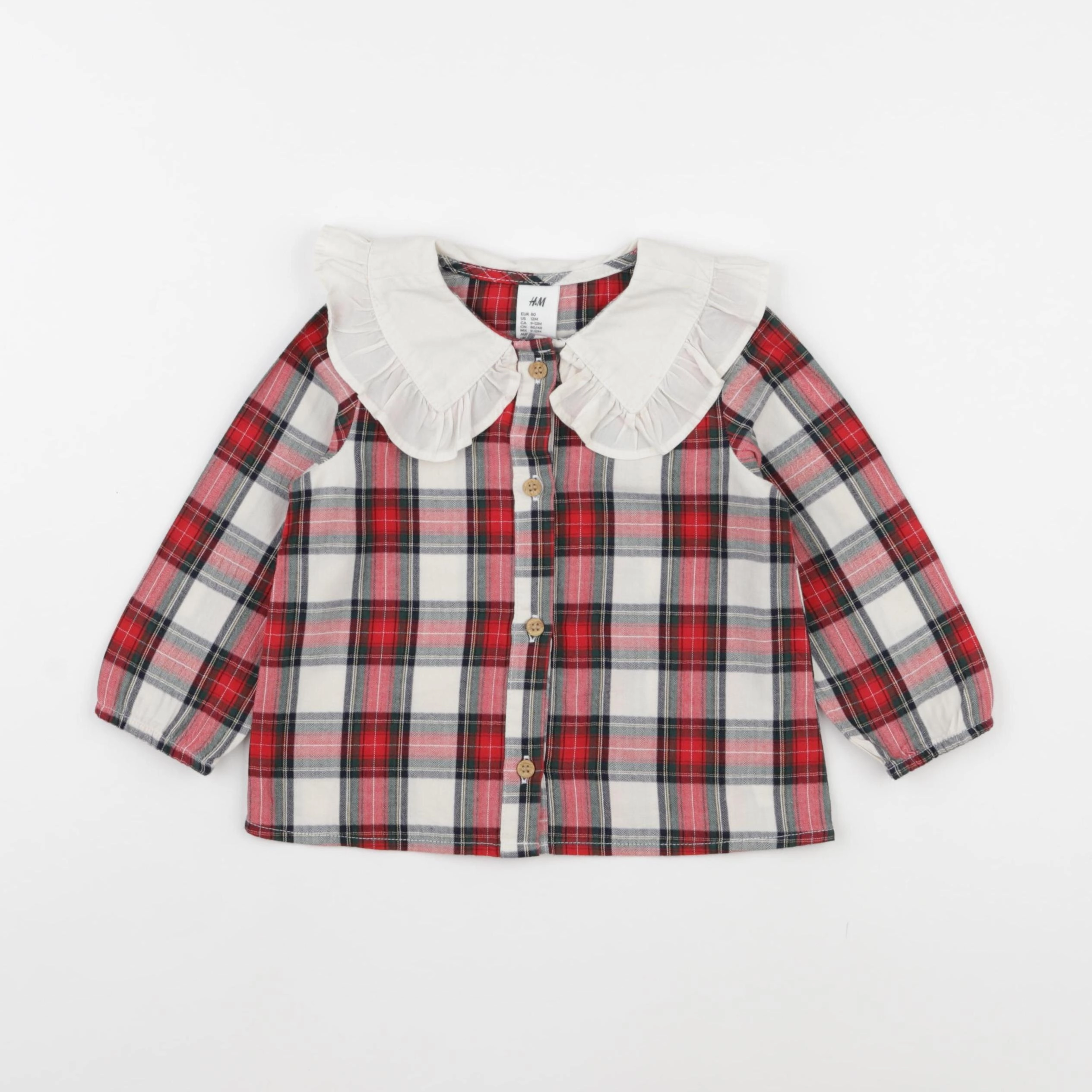 H&M - blouse rouge - 9/12 mois