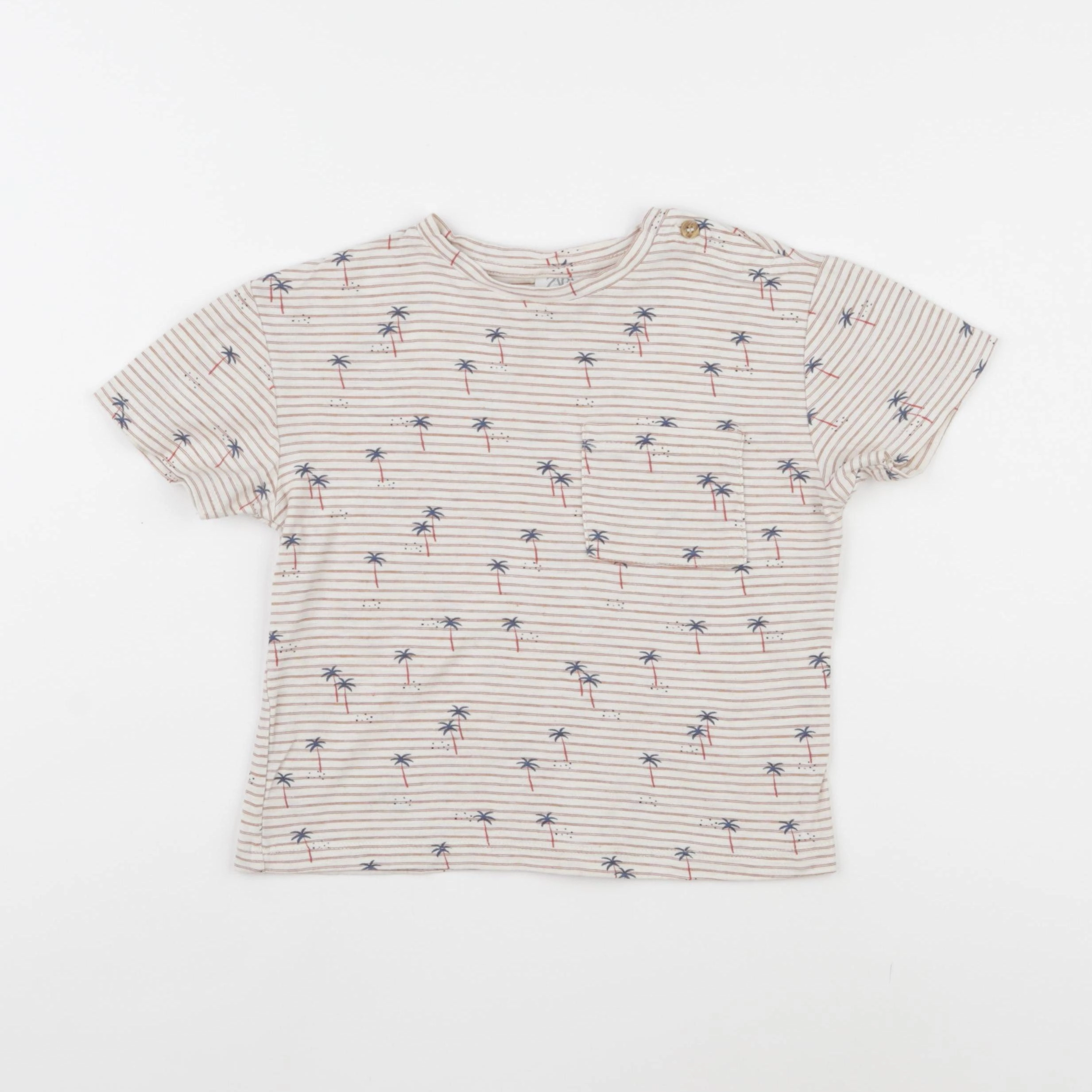 Zara - tee-shirt marron - 2/3 ans