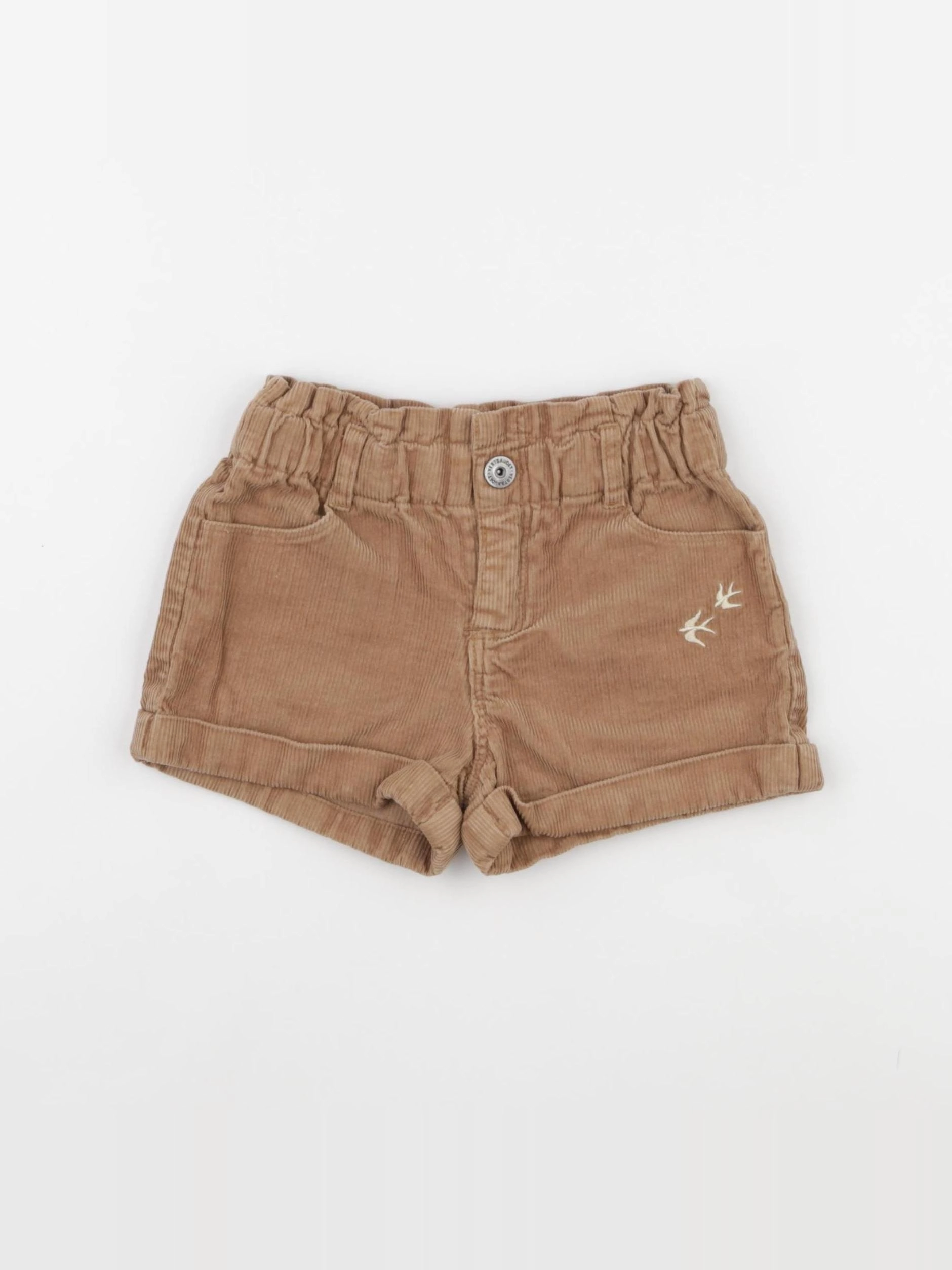 Vertbaudet - short marron, or - 4 ans
