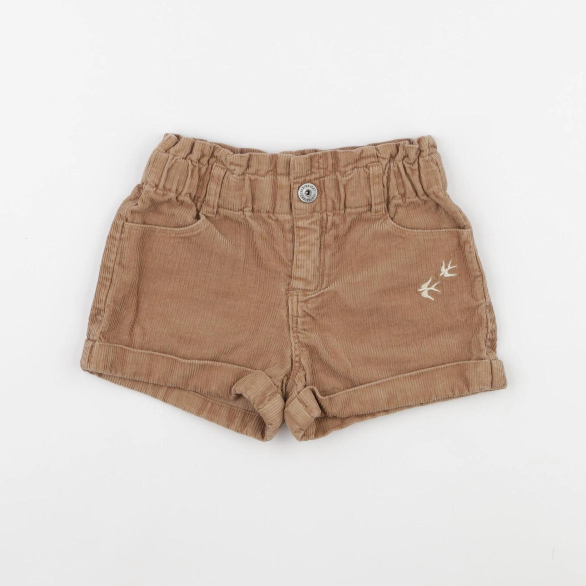Vertbaudet - short marron, or - 4 ans