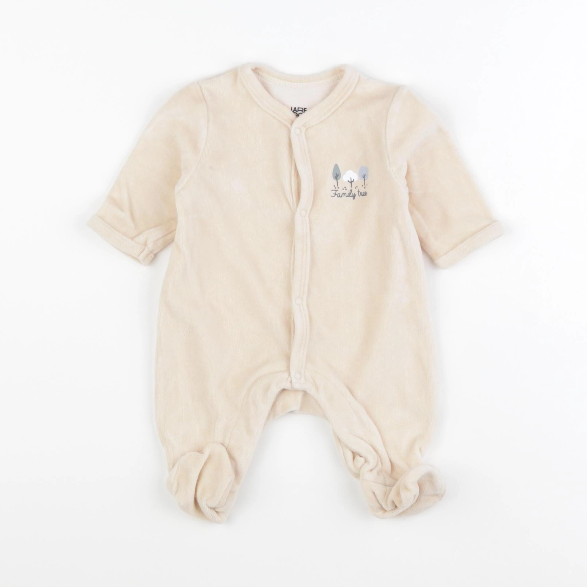 La Redoute - pyjama velours beige - 1 mois