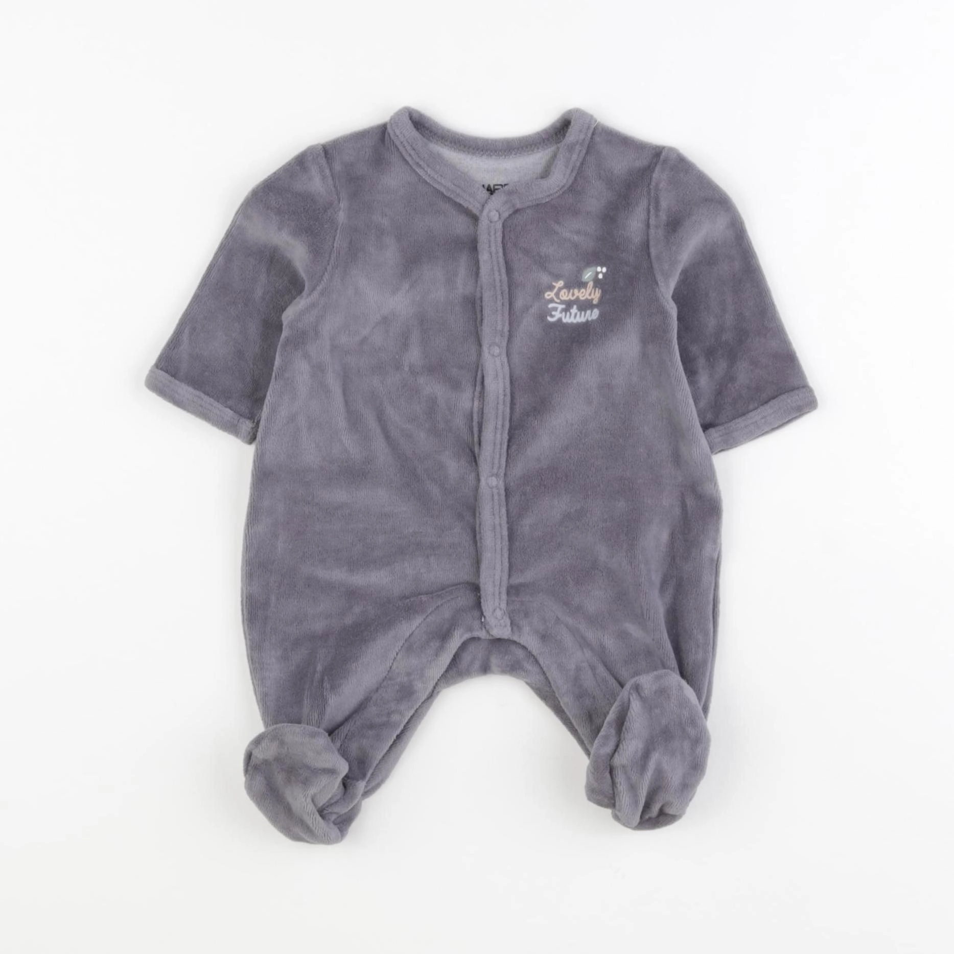 La Redoute - pyjama velours gris - 1 mois