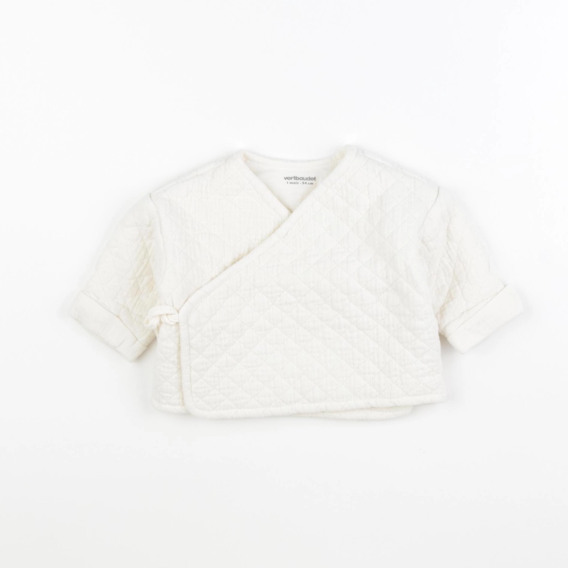 Vertbaudet - veste beige - 1 mois