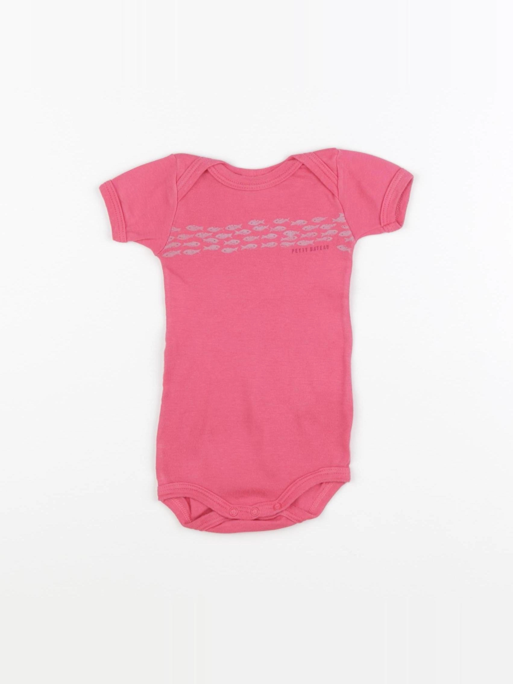 Petit Bateau - body rose - 3 mois