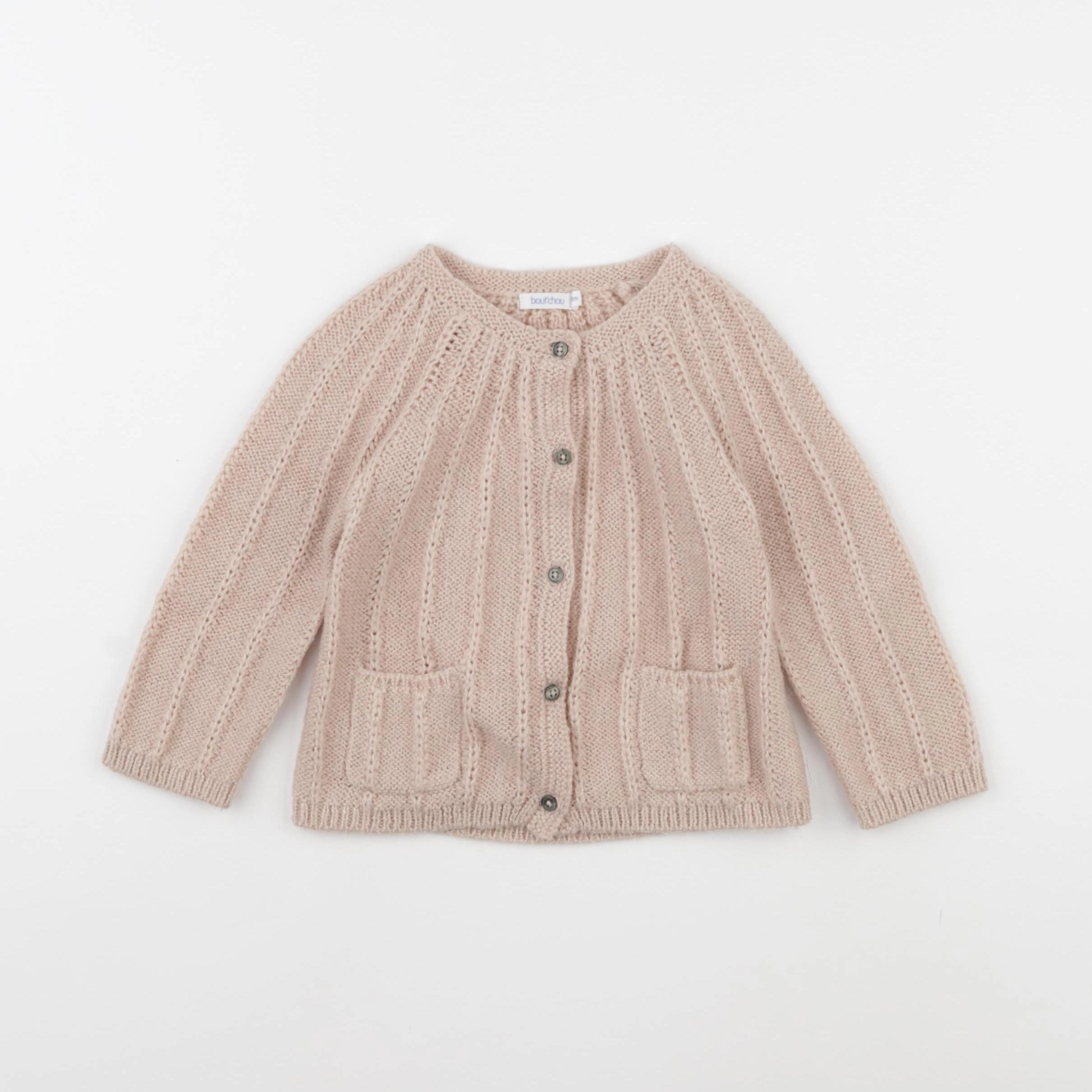 Boutchou - gilet rose - 18 mois