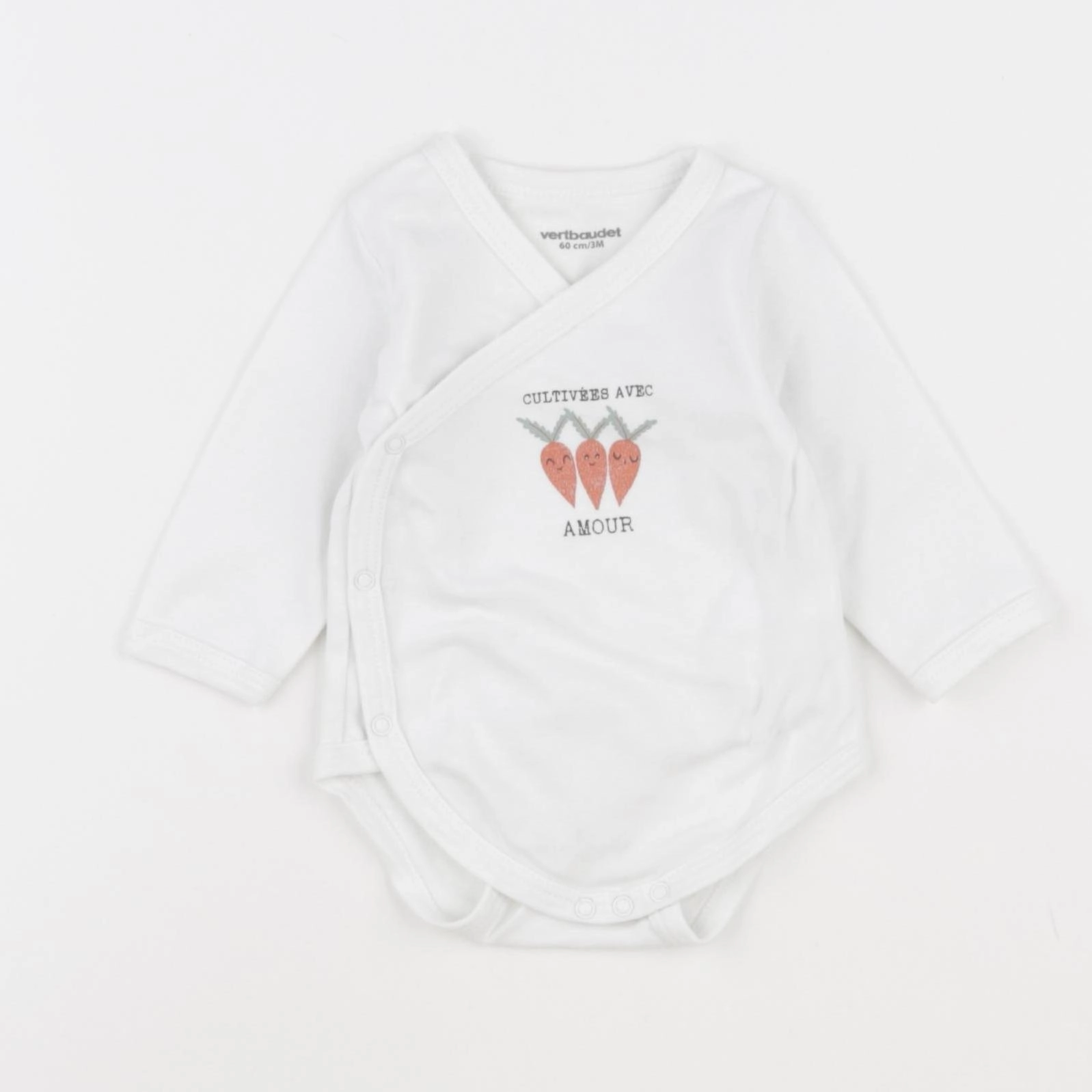 Vertbaudet - body blanc - 3 mois