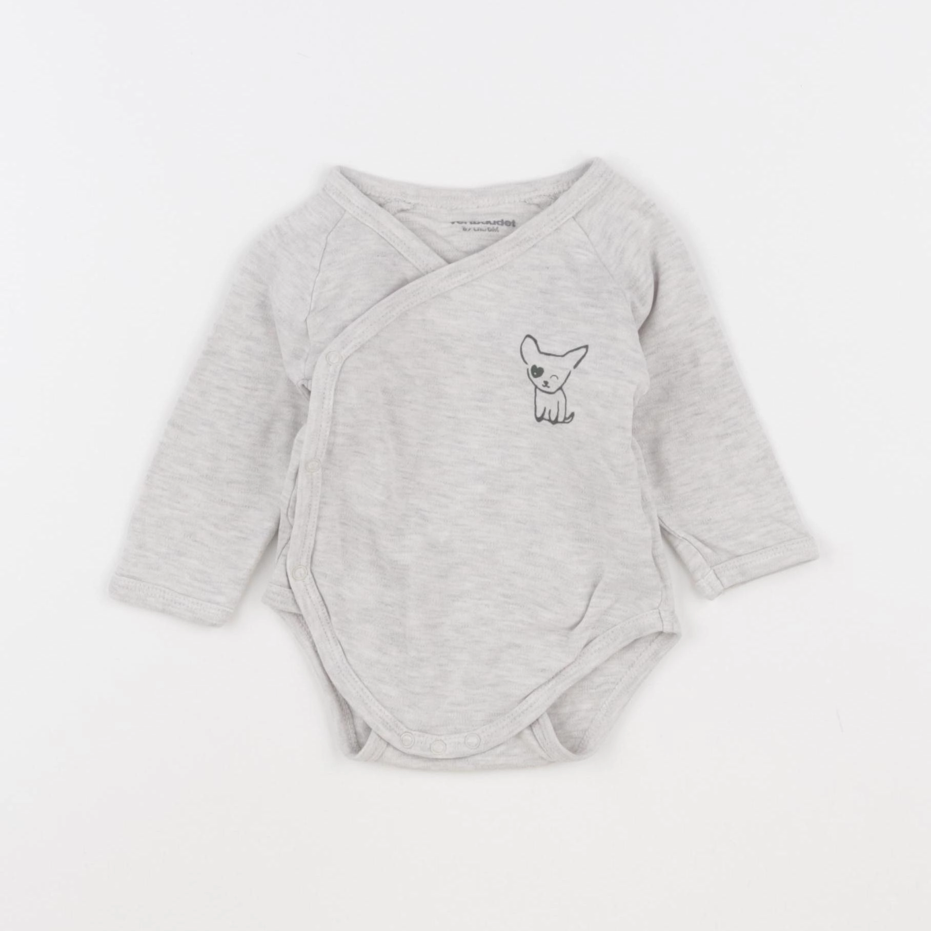 Vertbaudet - body gris - 6 mois