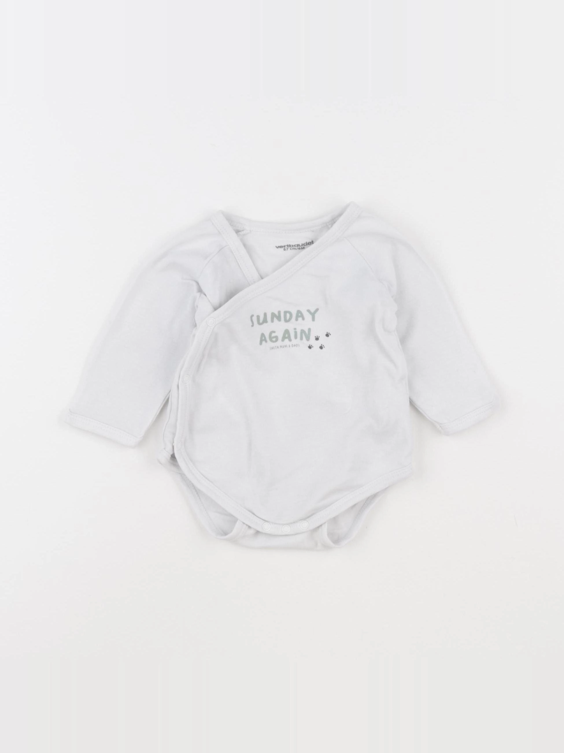 Vertbaudet - body blanc - 6 mois