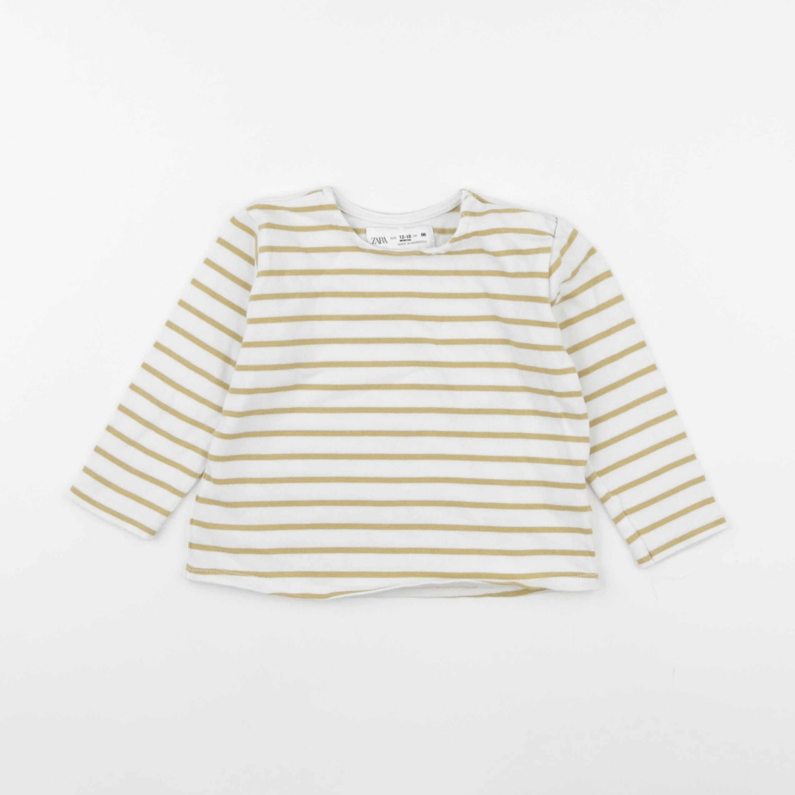 Zara - tee-shirt blanc, jaune - 12/18 mois