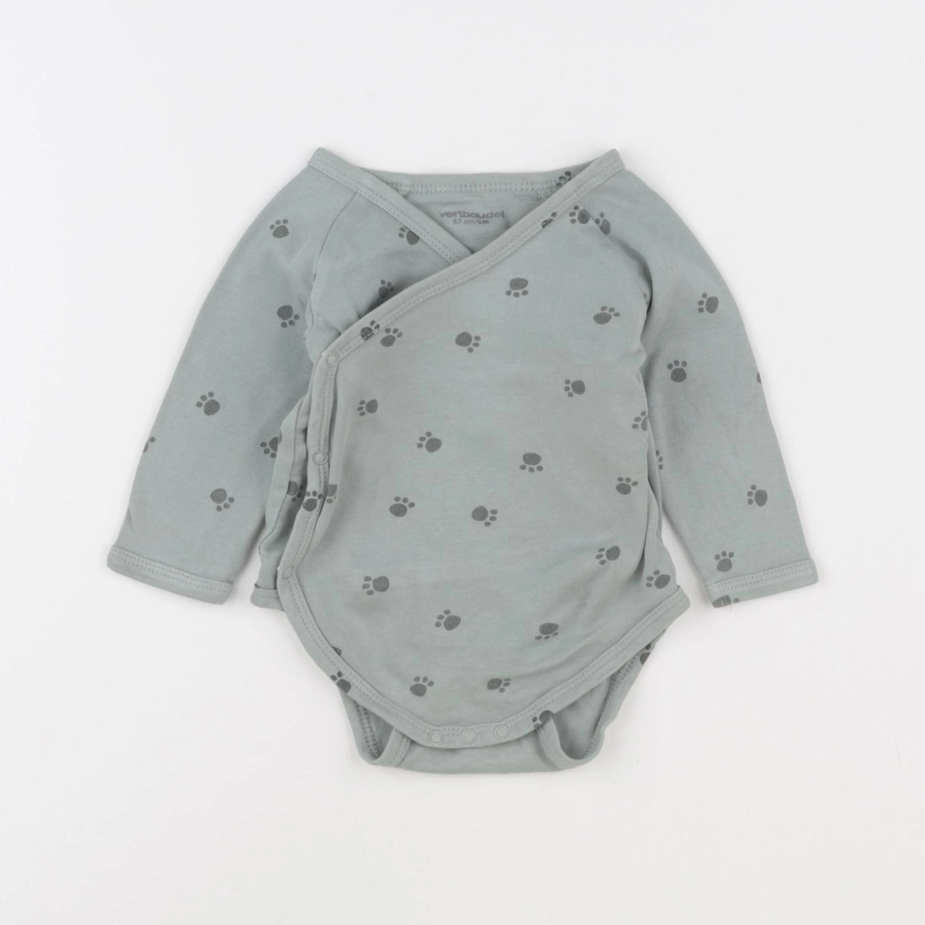 Vertbaudet - body vert - 6 mois