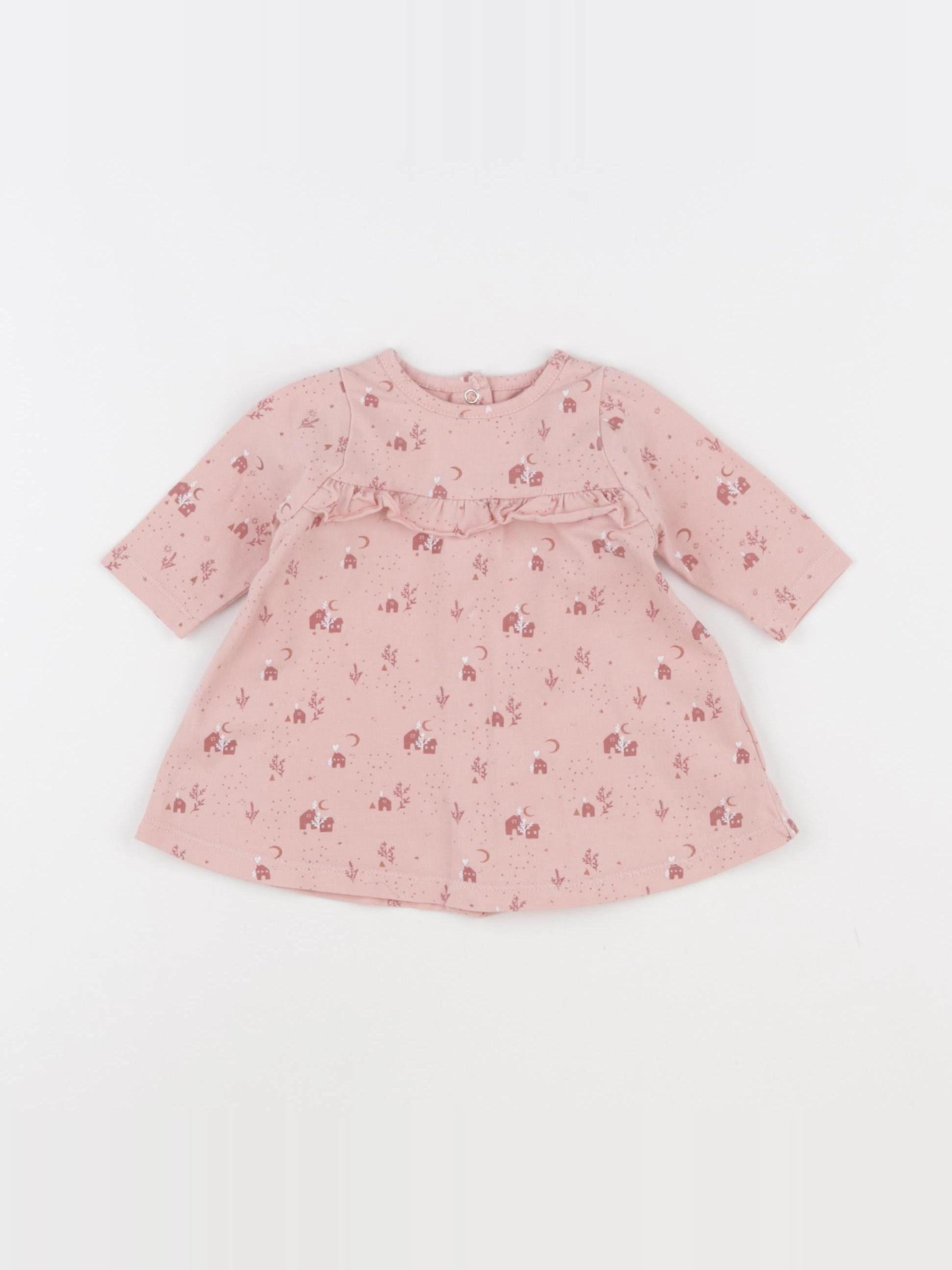 Vertbaudet - robe rose - 1 mois