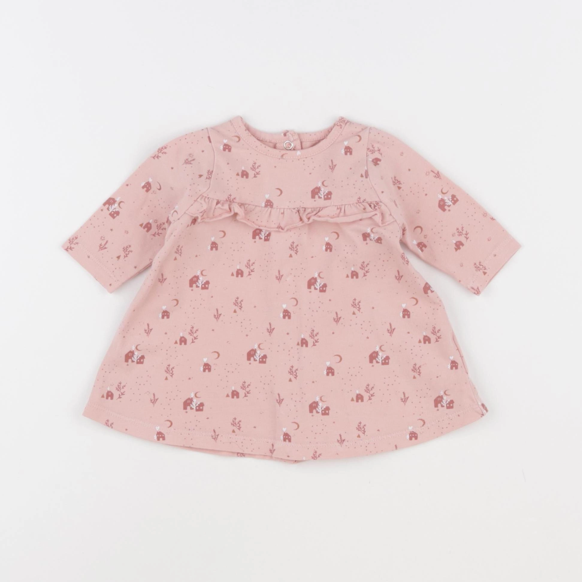 Vertbaudet - robe rose - 1 mois