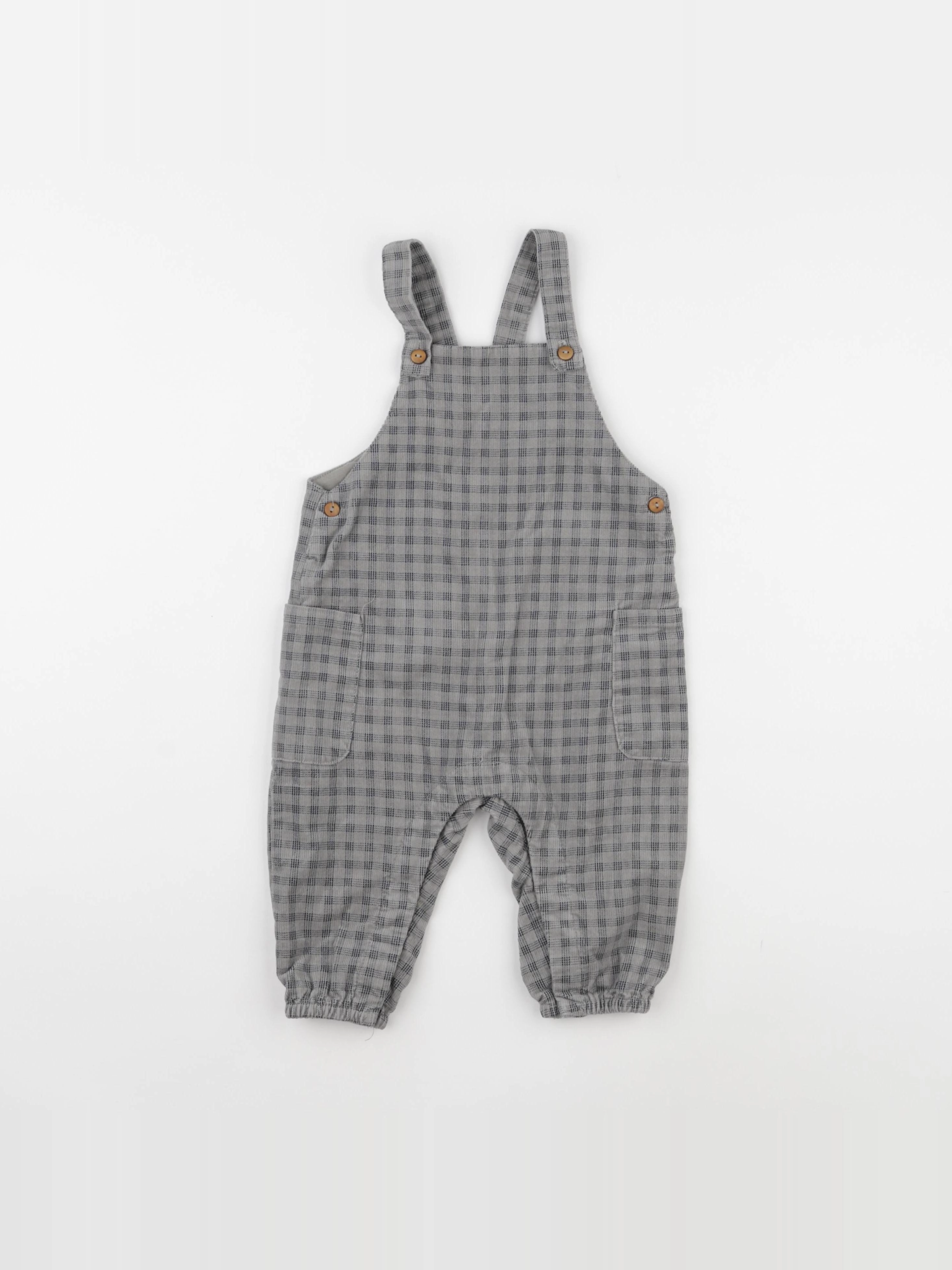 Zara - salopette gris - 9/12 mois