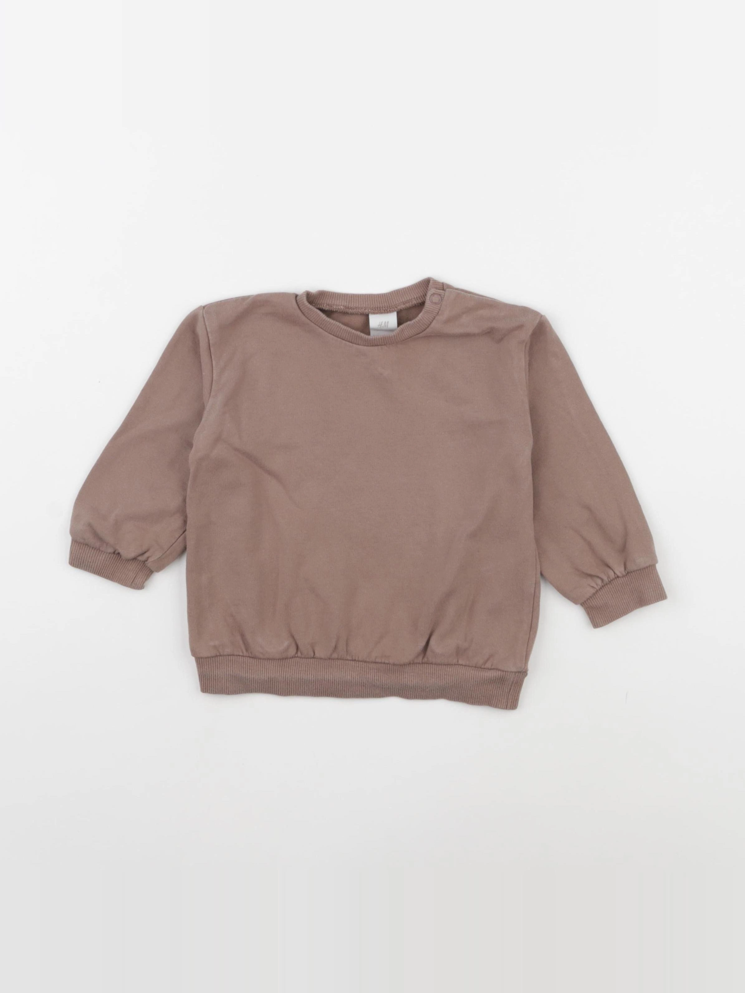 H&M - sweat marron - 9/12 mois