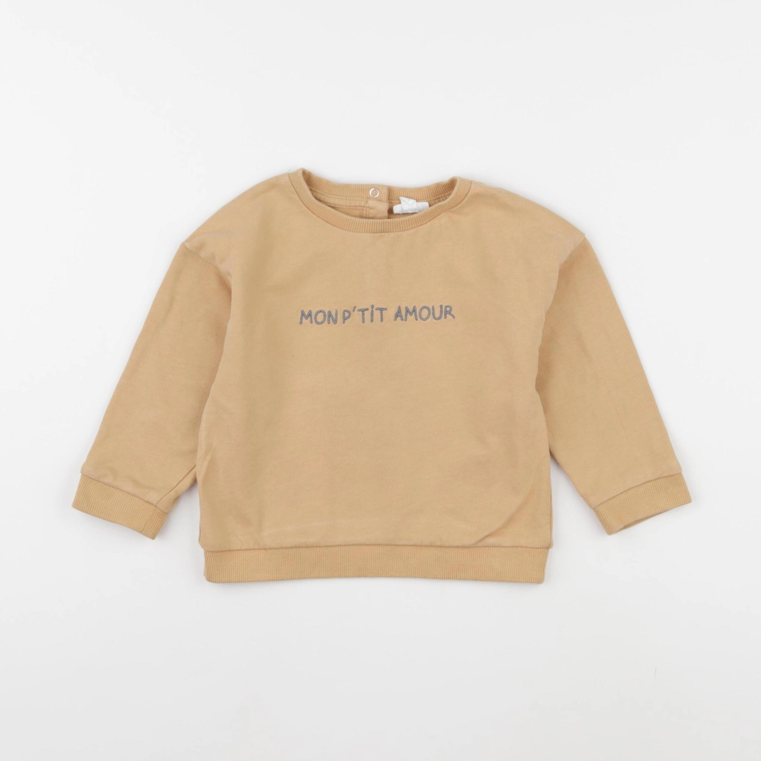 Vertbaudet - sweat marron - 24 mois