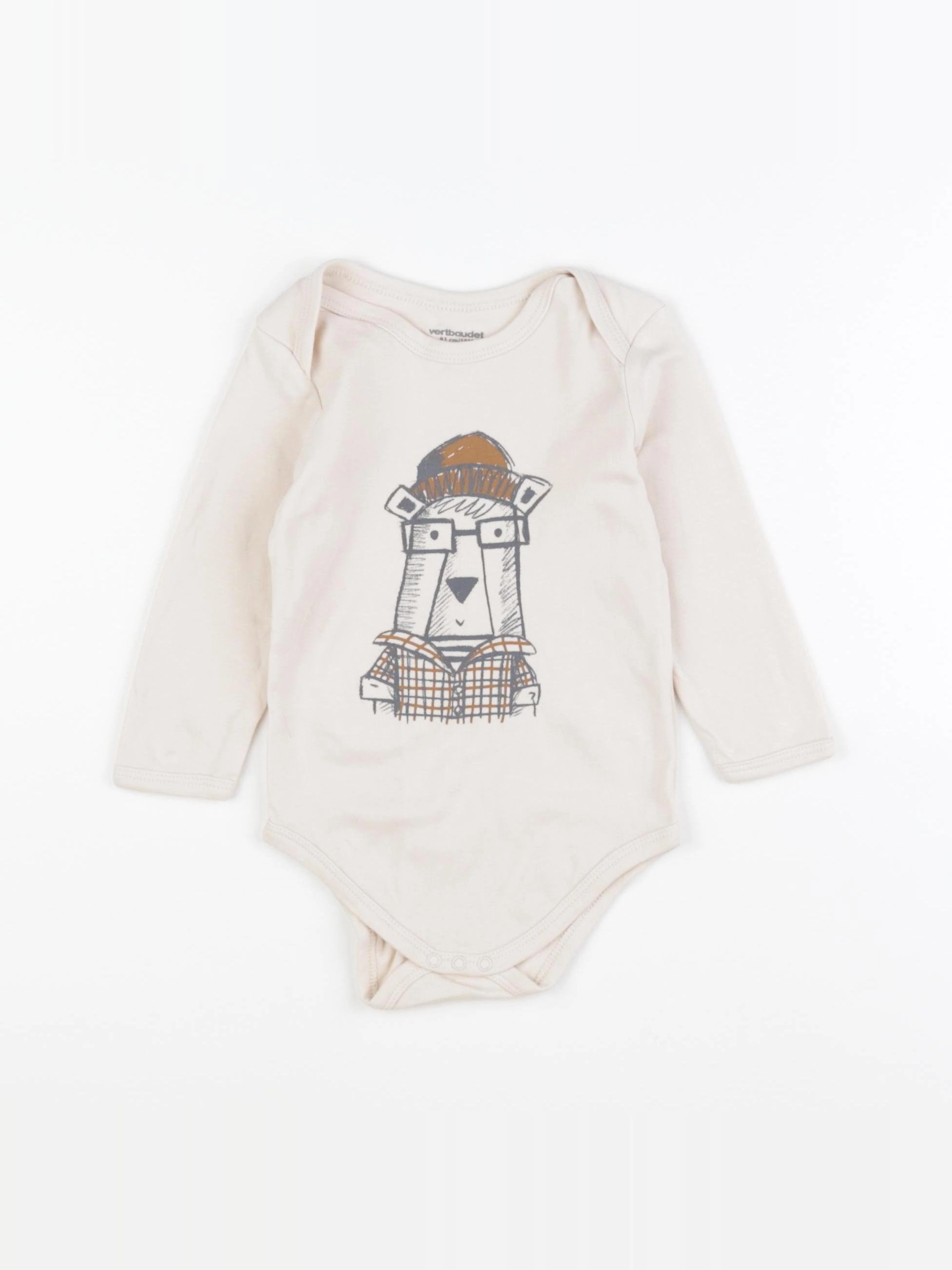 Vertbaudet - body beige - 18 mois