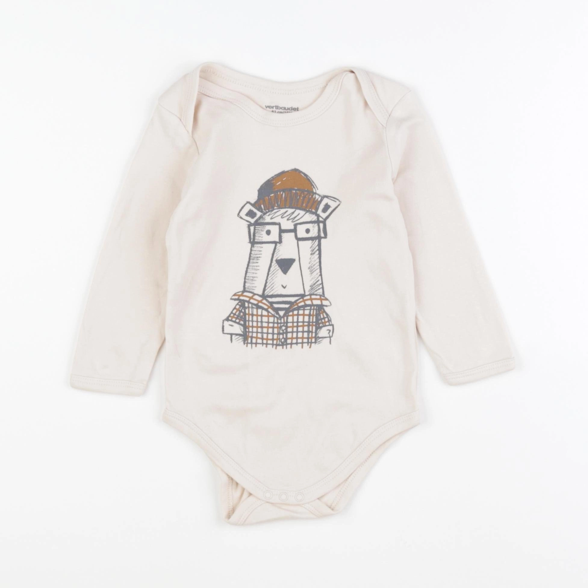 Vertbaudet - body beige - 18 mois