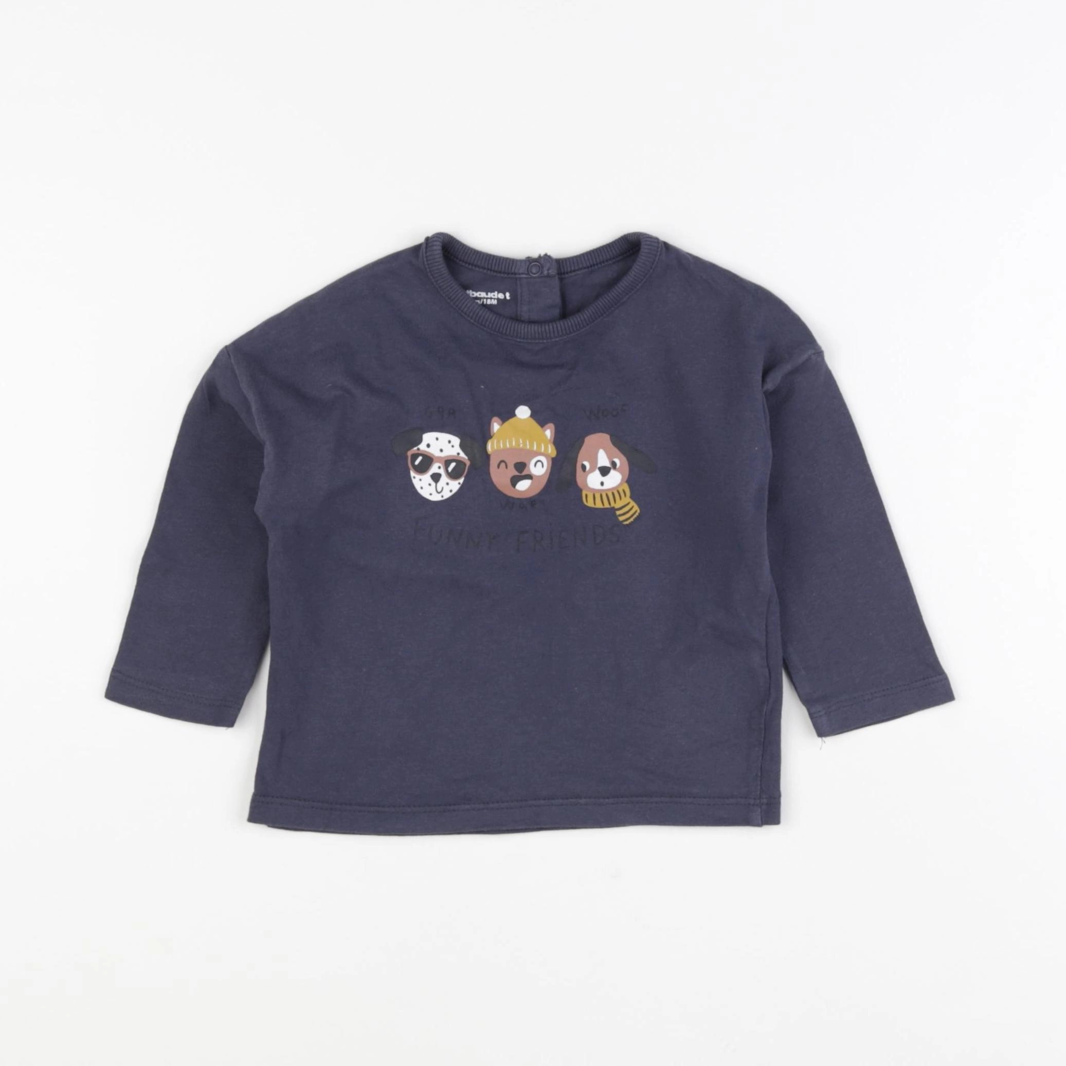 Vertbaudet - tee-shirt bleu - 18 mois