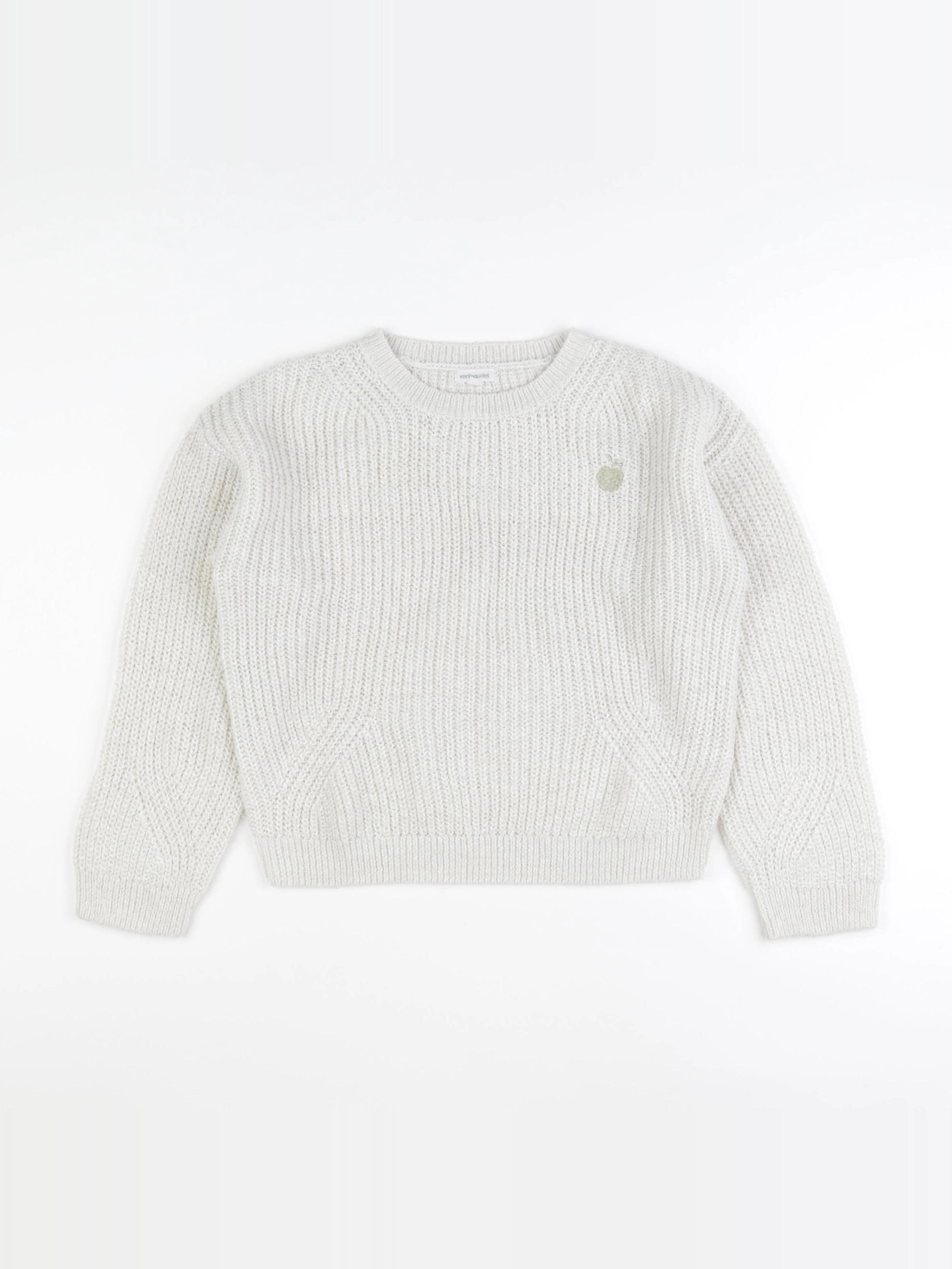 Vertbaudet - pull beige - 10 ans
