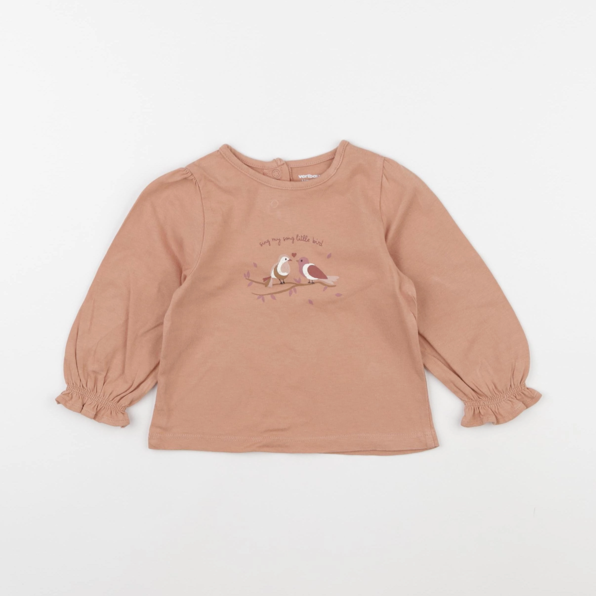 Vertbaudet - tee-shirt rose - 12 mois
