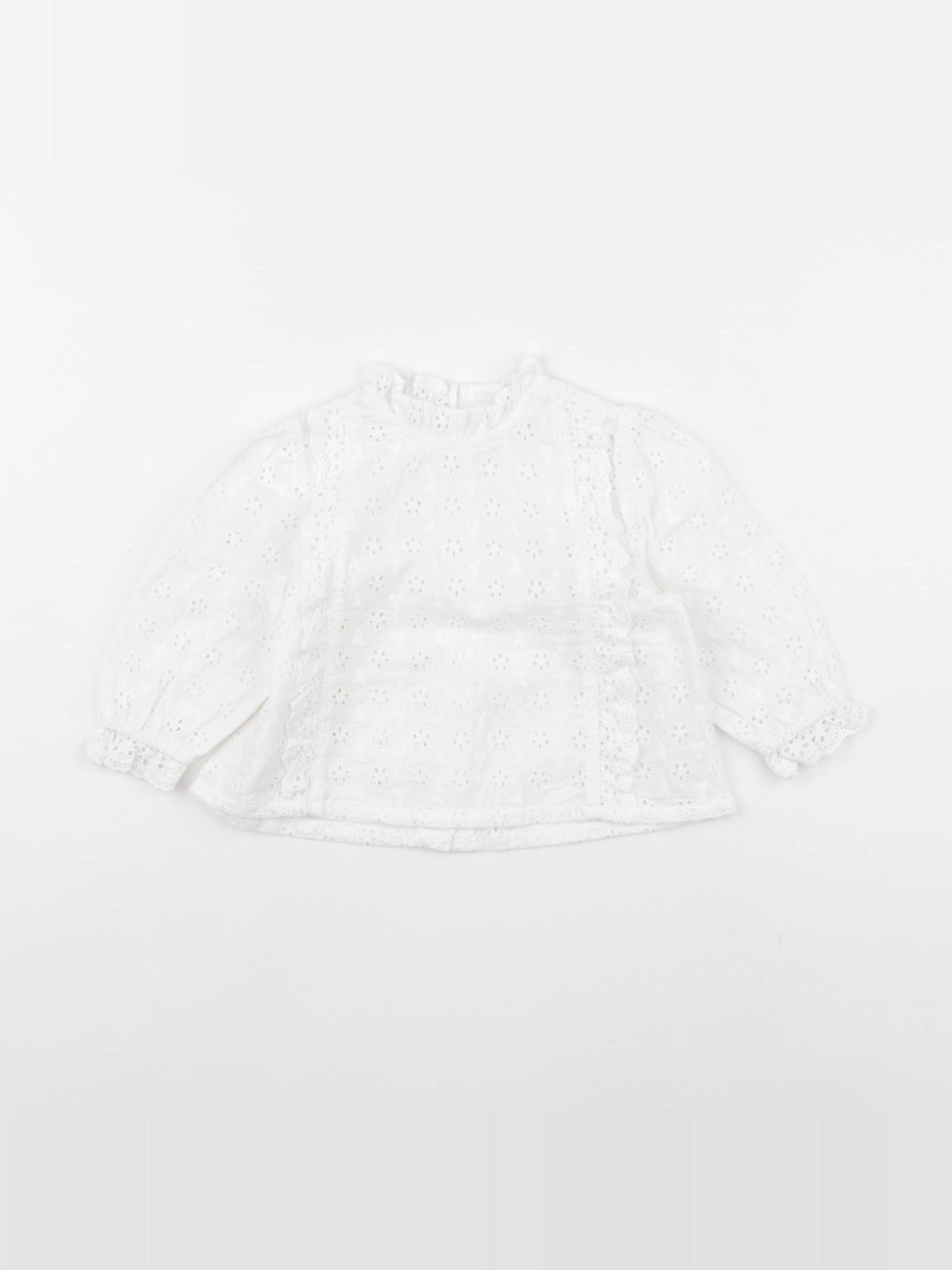 Vertbaudet - blouse blanc - 12 mois
