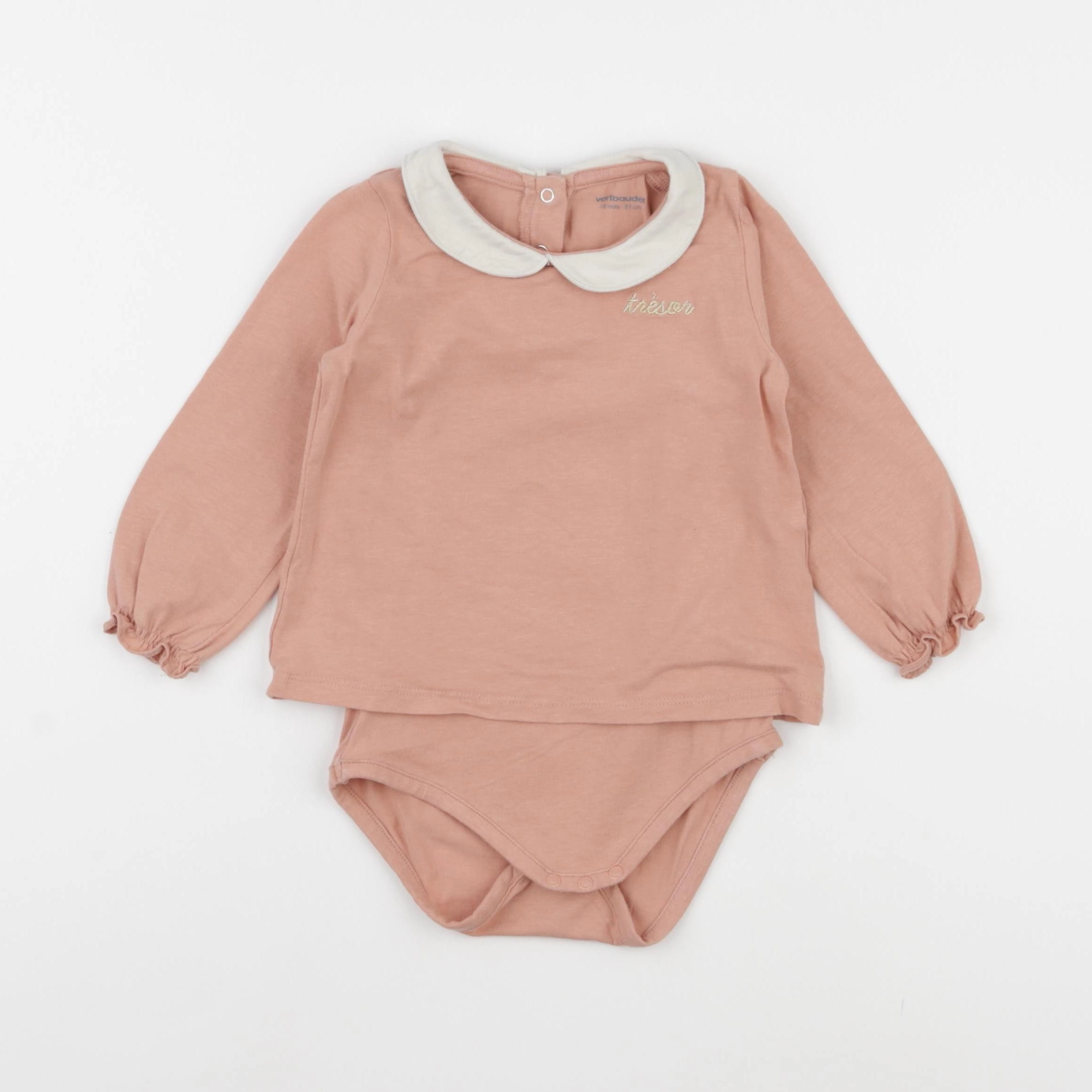 Vertbaudet - body tee-shirt rose - 18 mois