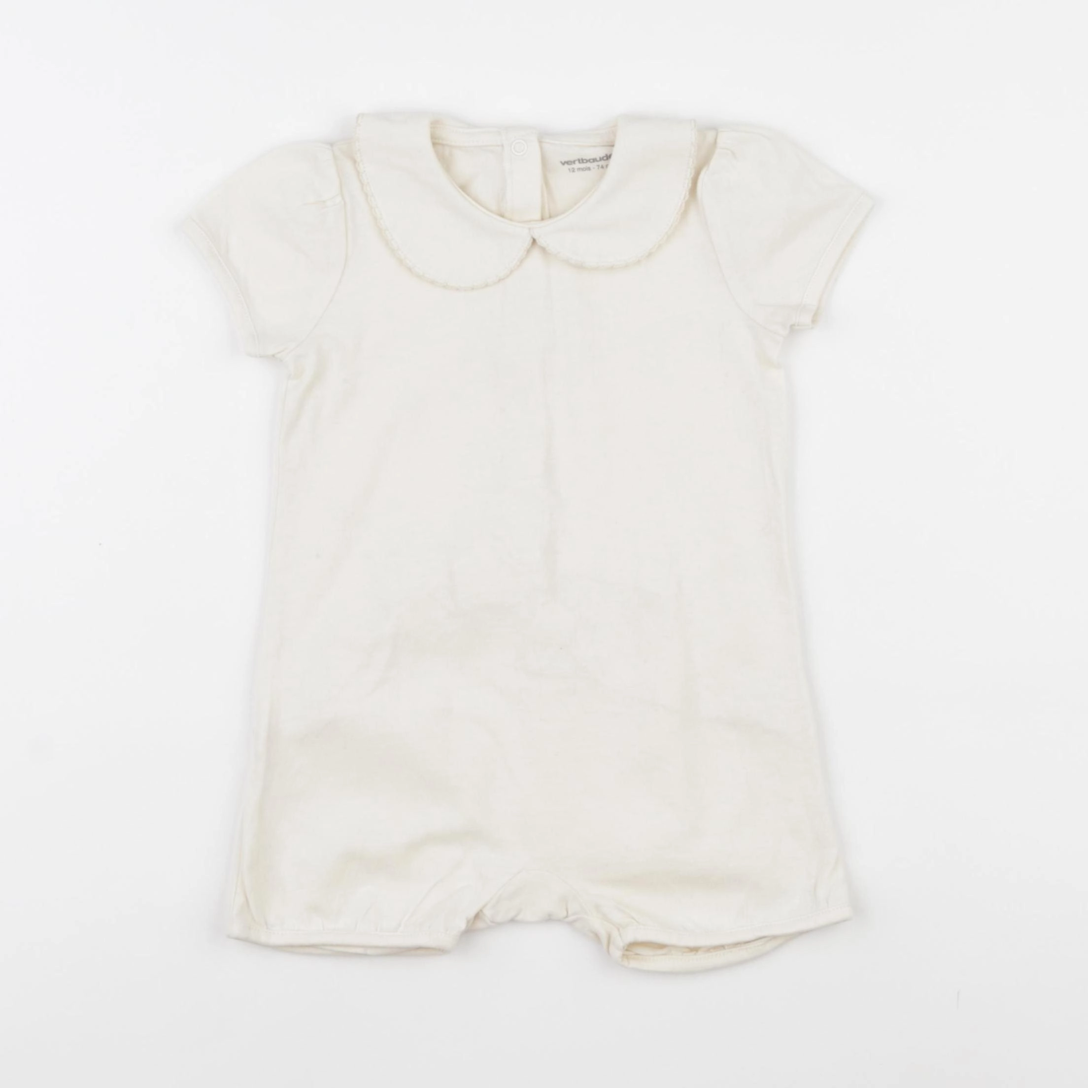 Vertbaudet - pyjama coton beige - 12 mois