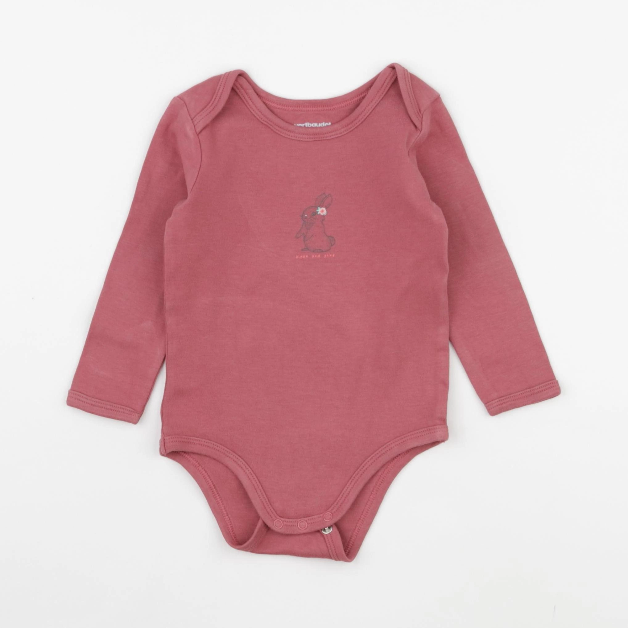 Vertbaudet - body rouge - 18 mois