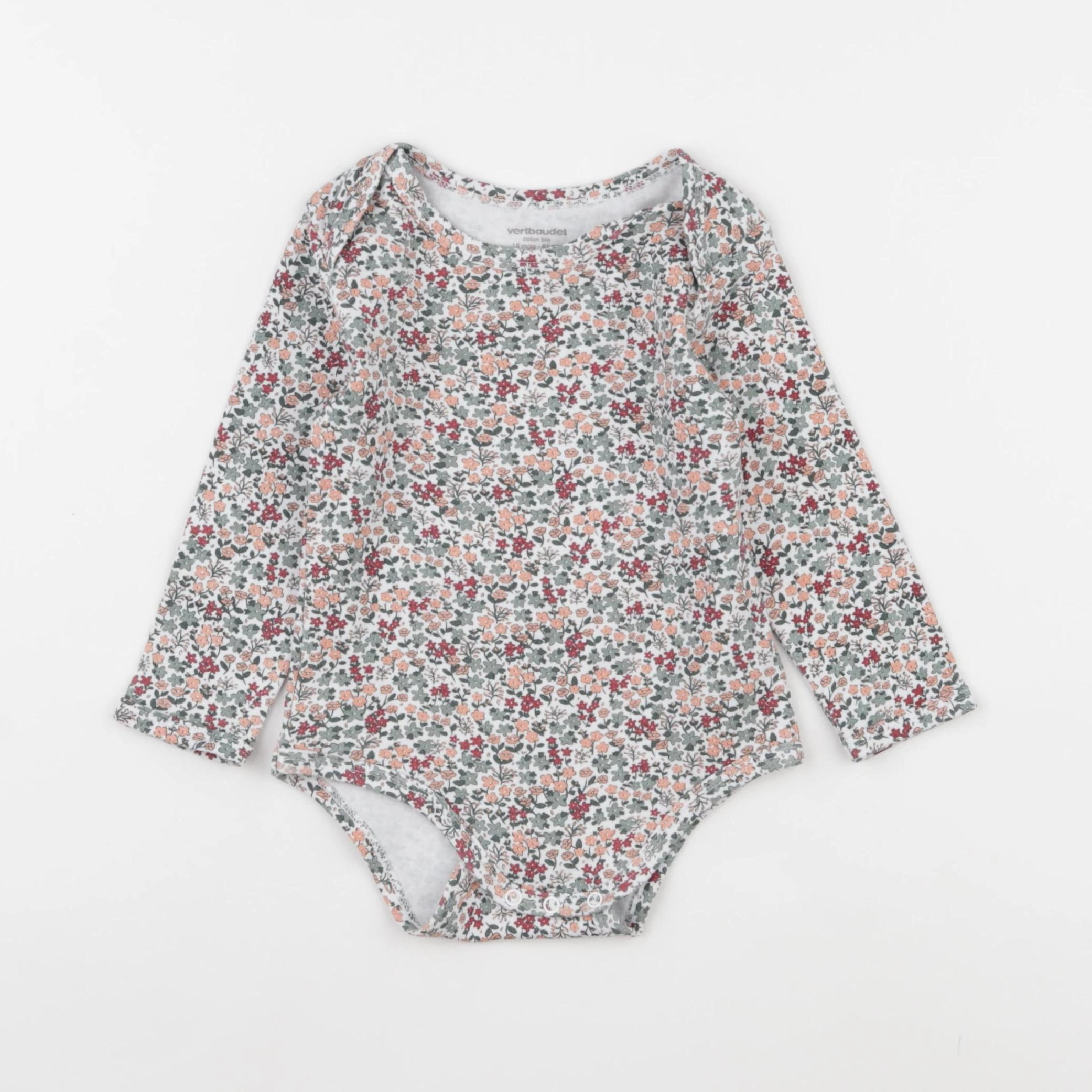 Vertbaudet - body vert, rouge - 18 mois