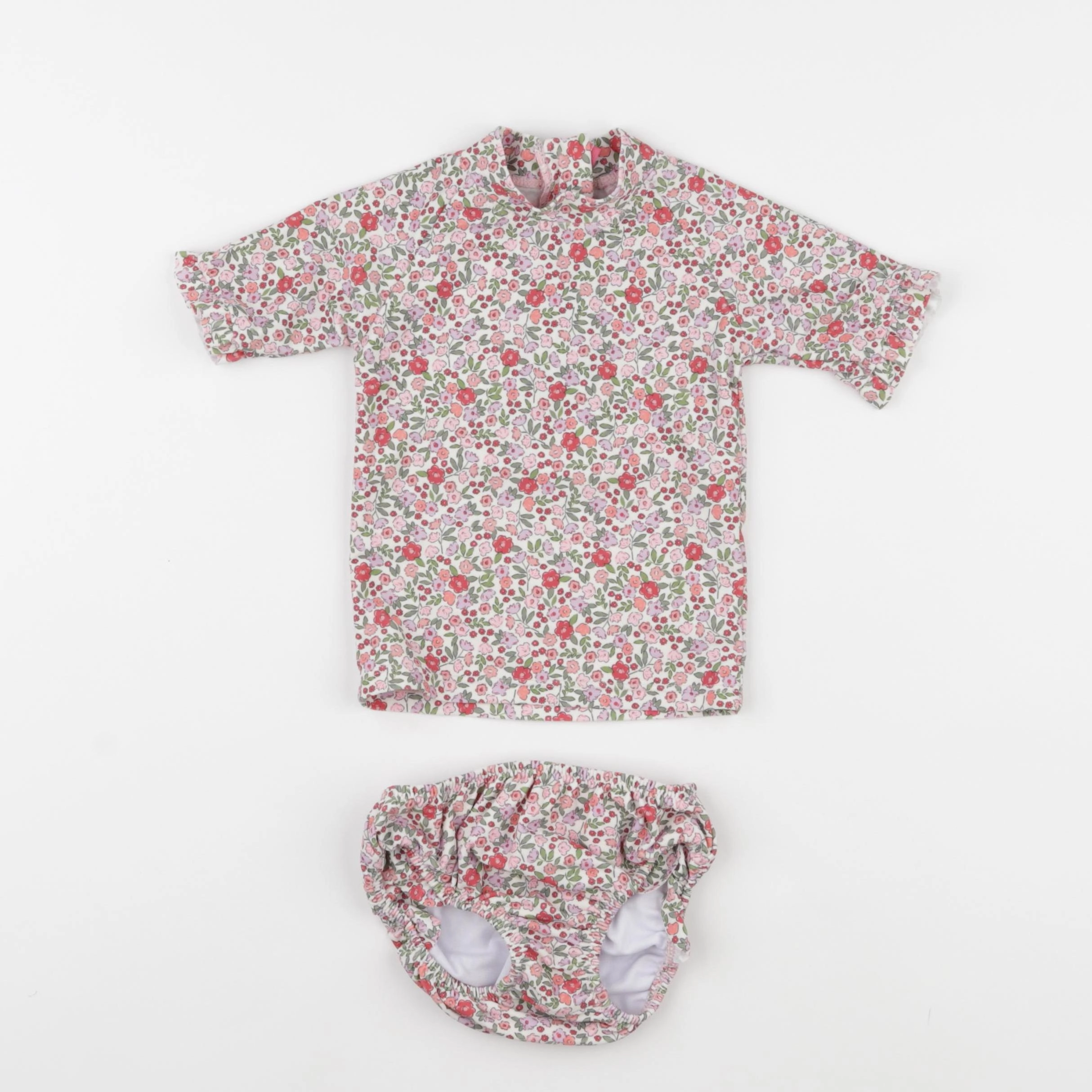 Vertbaudet - ensemble de bain rose - 12 mois