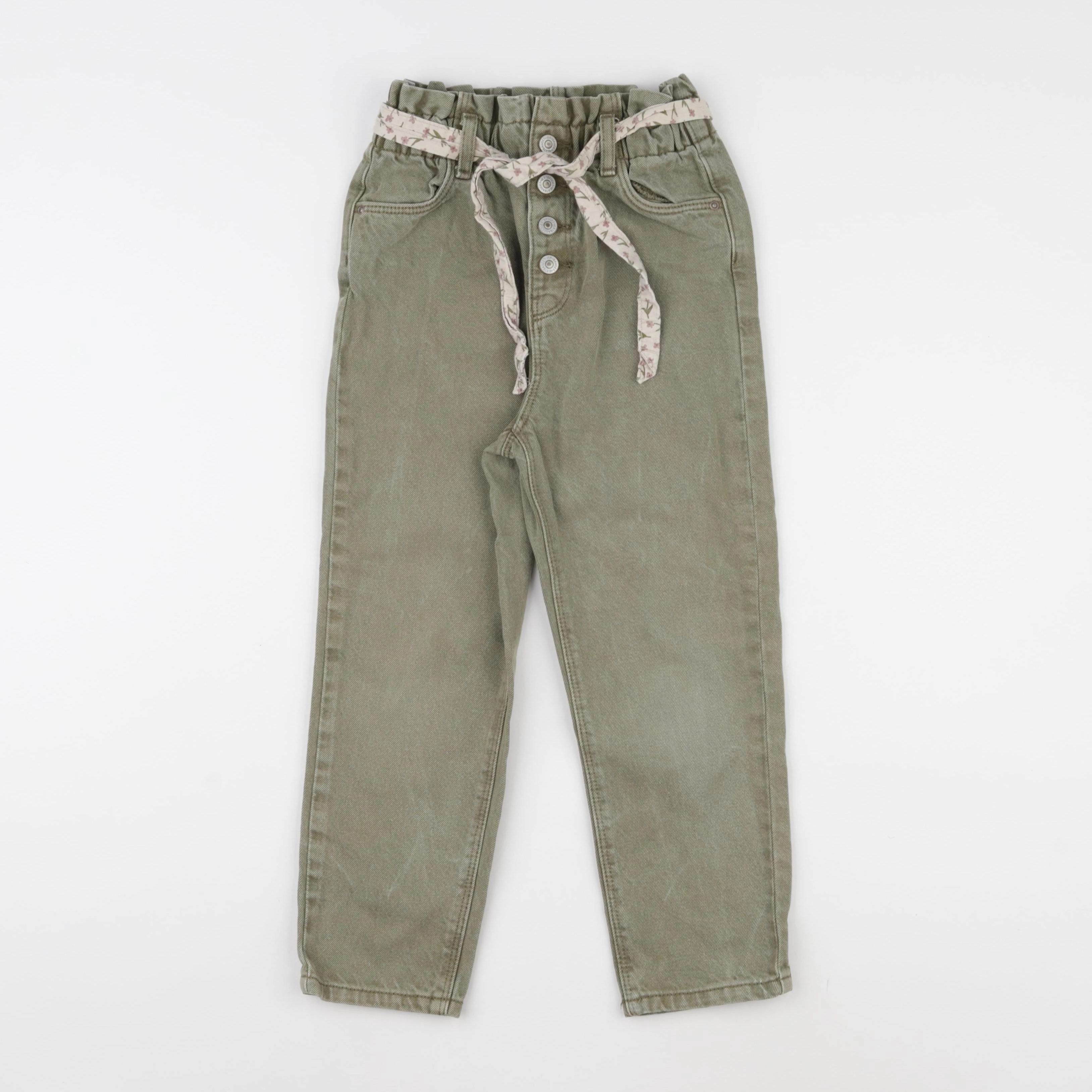 Vertbaudet - jean vert - 7 ans