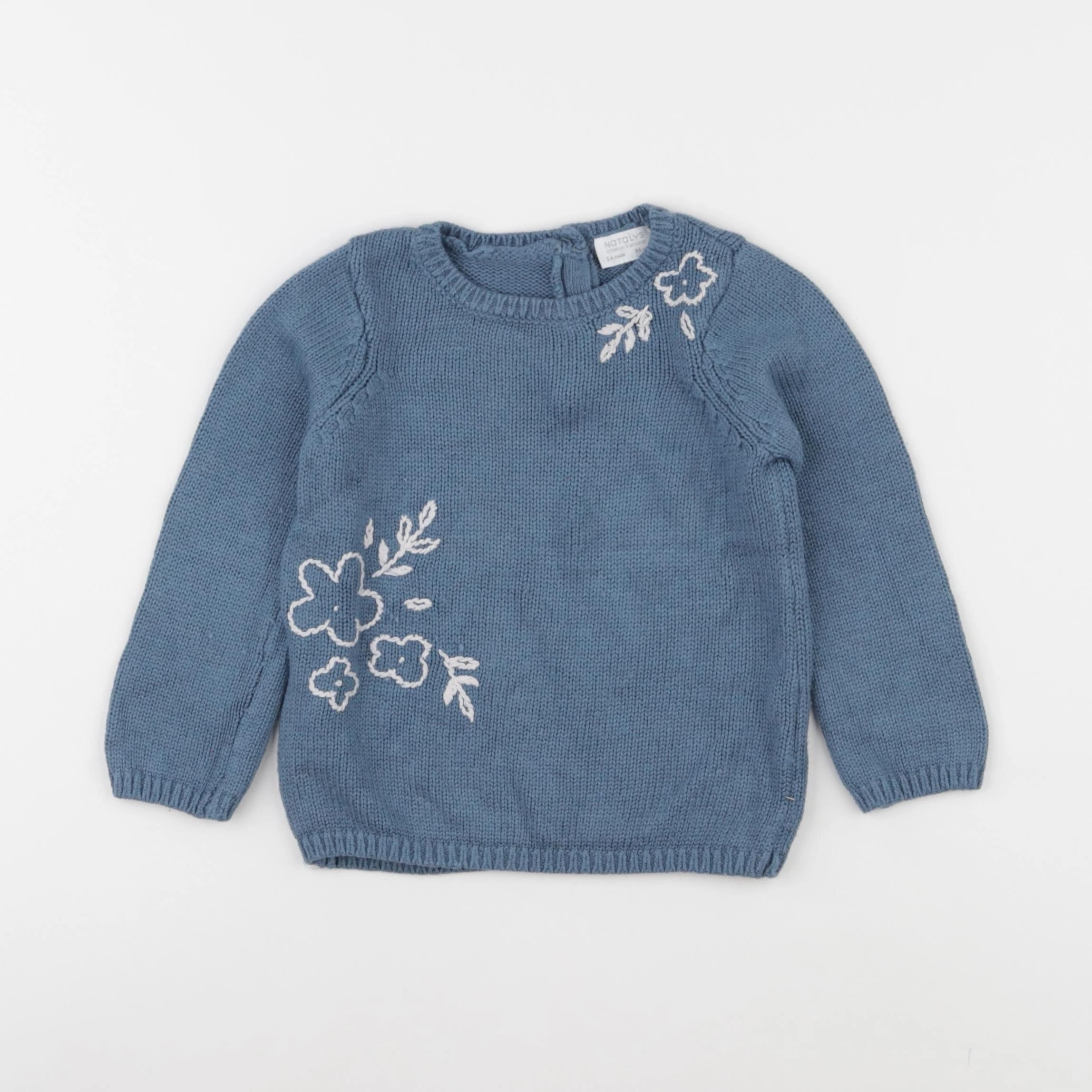 Natalys - pull bleu - 24 mois