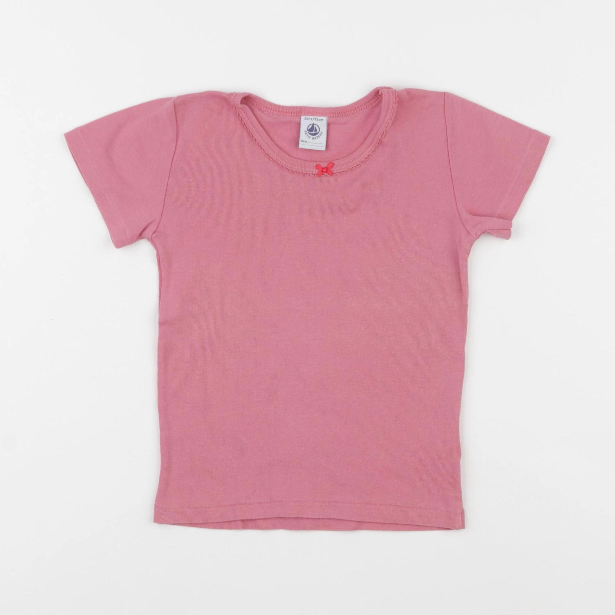 Petit Bateau - maillot de corps rose - 3 ans