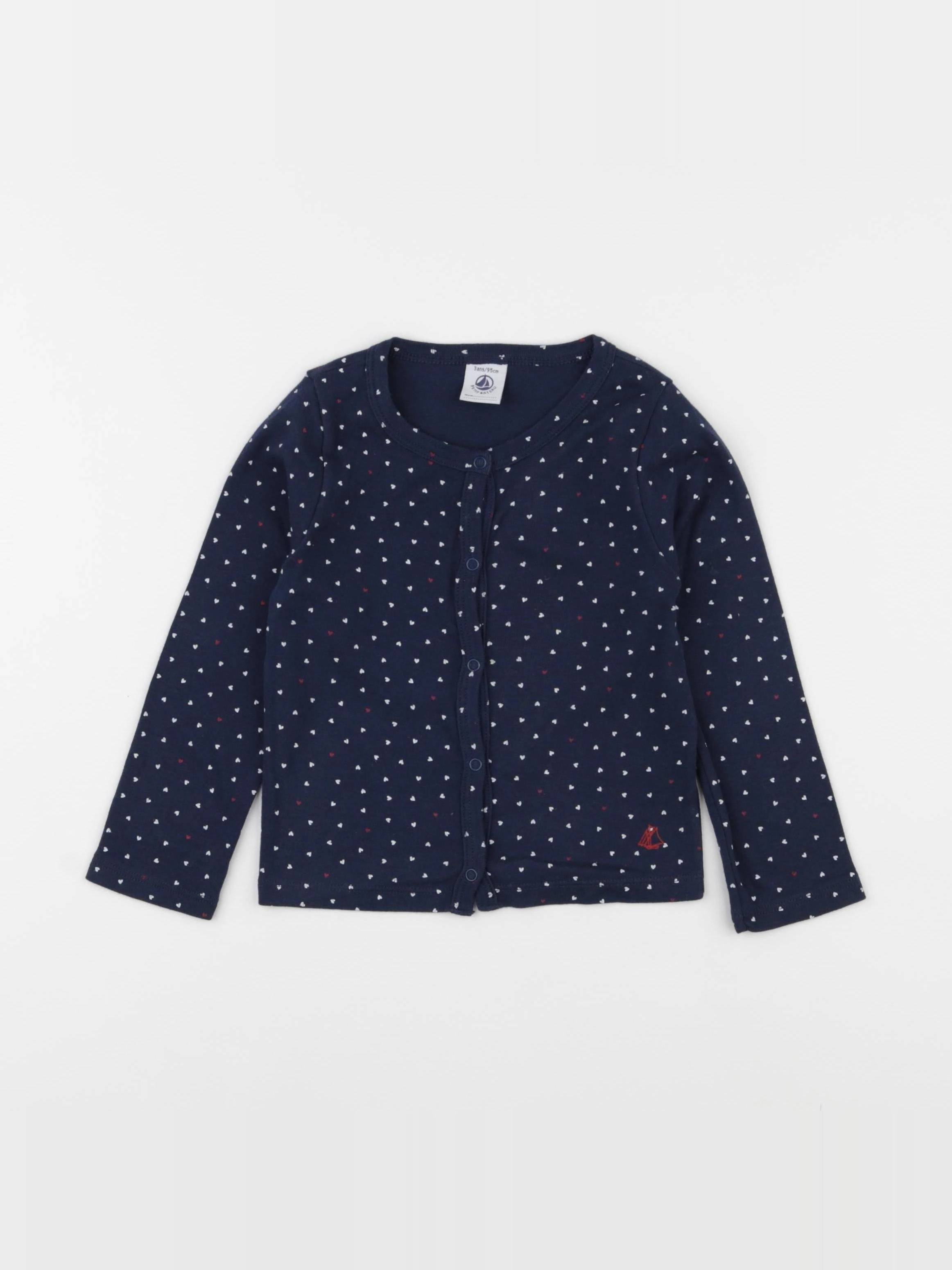 Petit Bateau - tee-shirt bleu - 3 ans