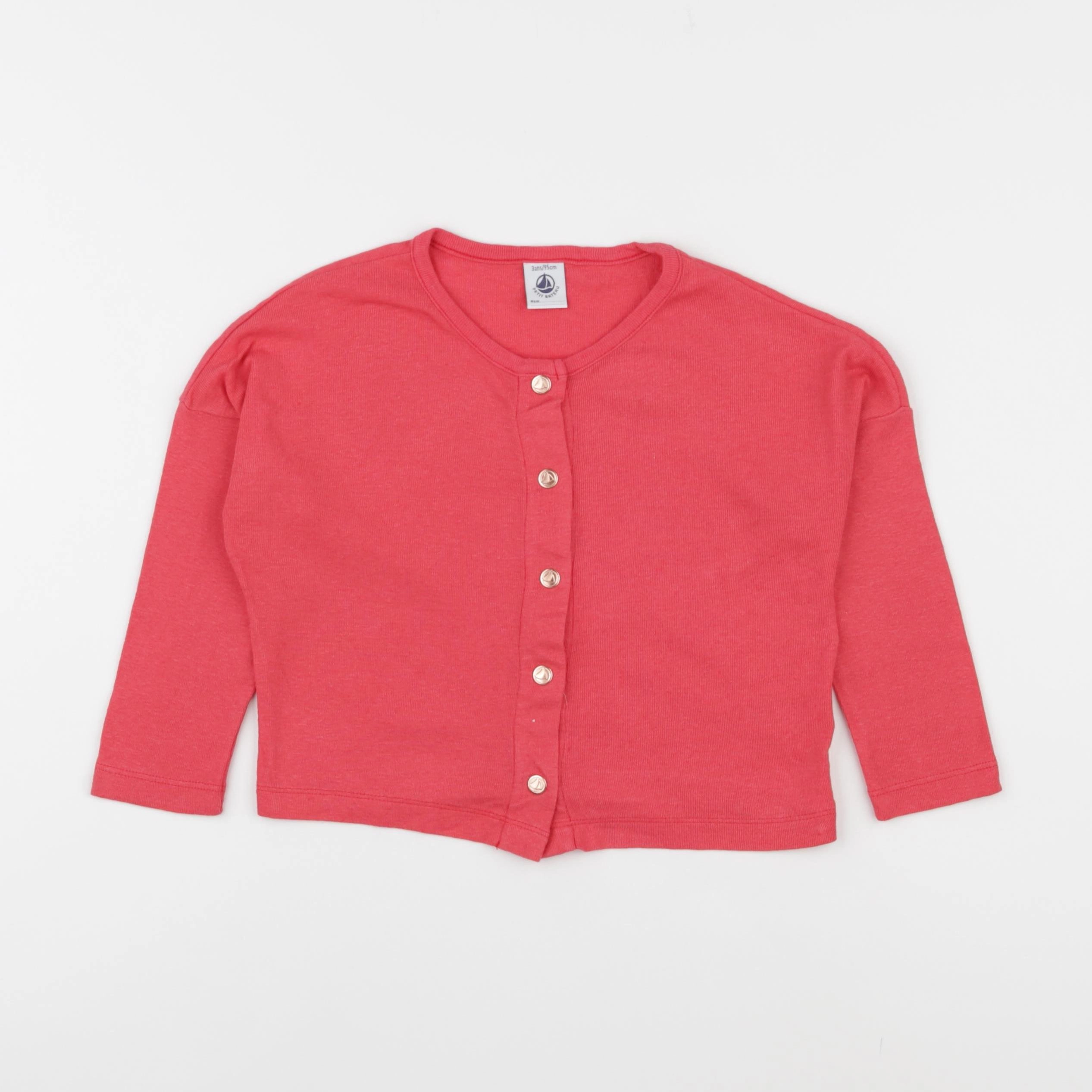 Petit Bateau - tee-shirt rose - 3 ans