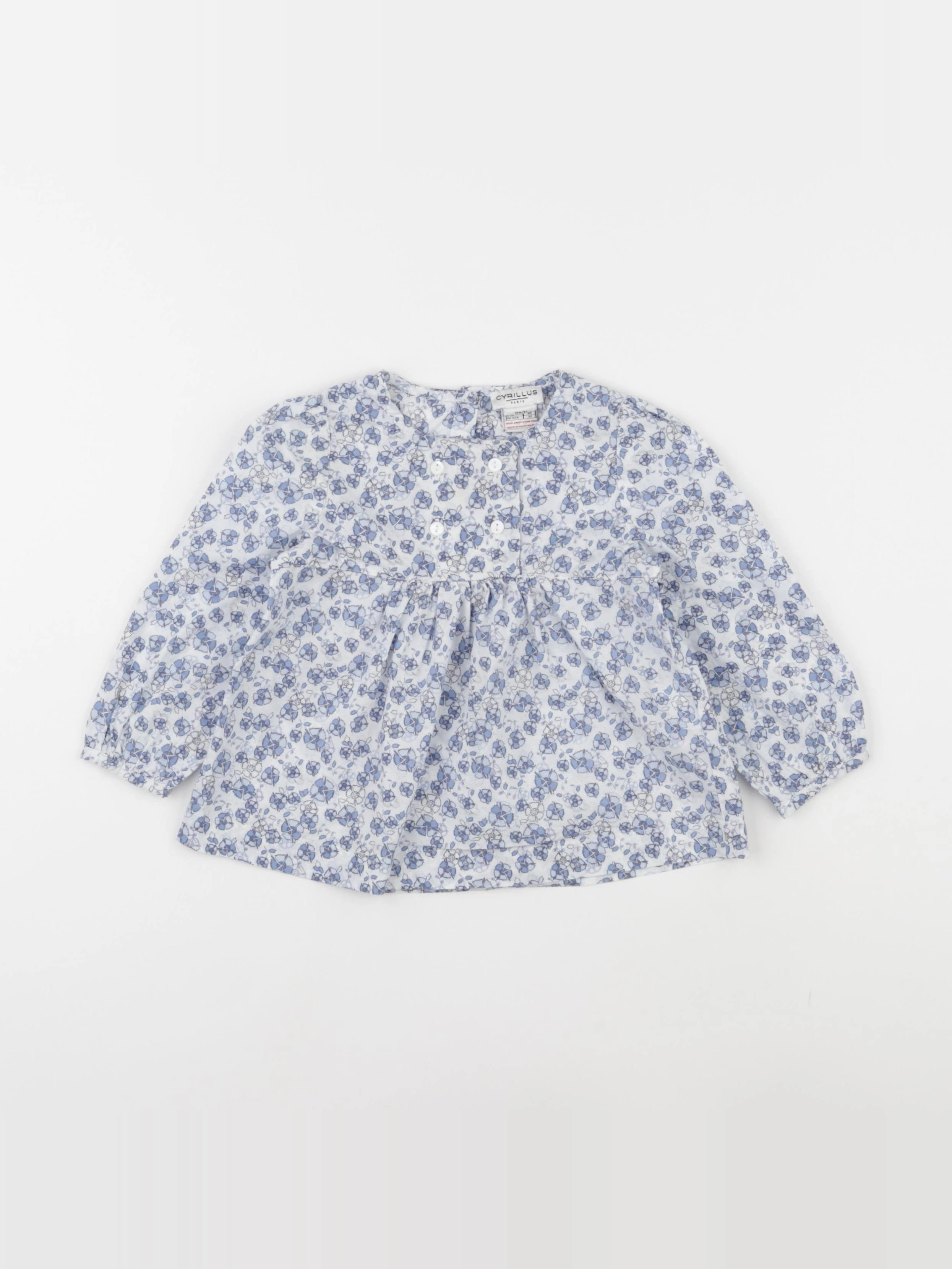 Cyrillus - blouse bleu - 18 mois