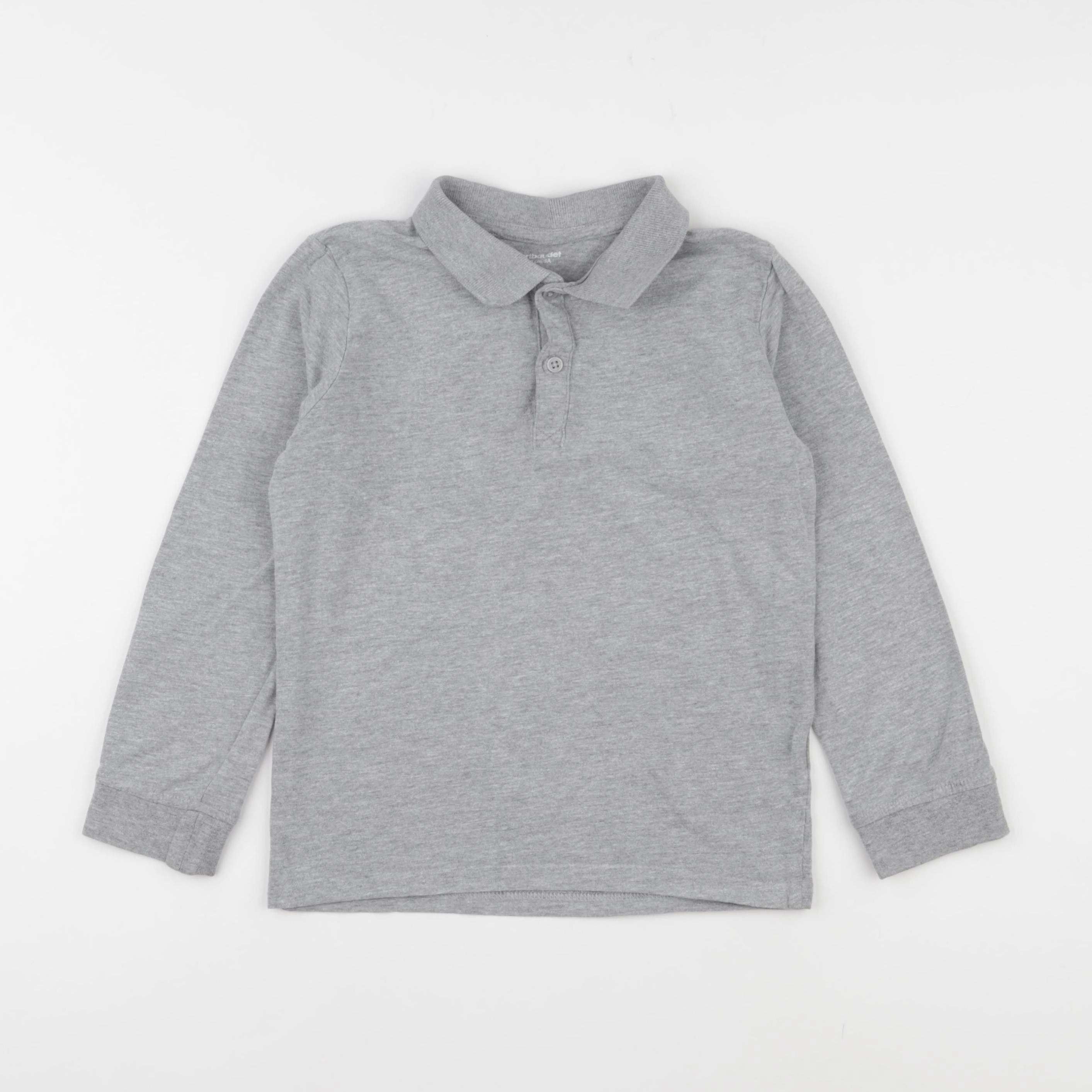 Vertbaudet - polo gris - 8 ans
