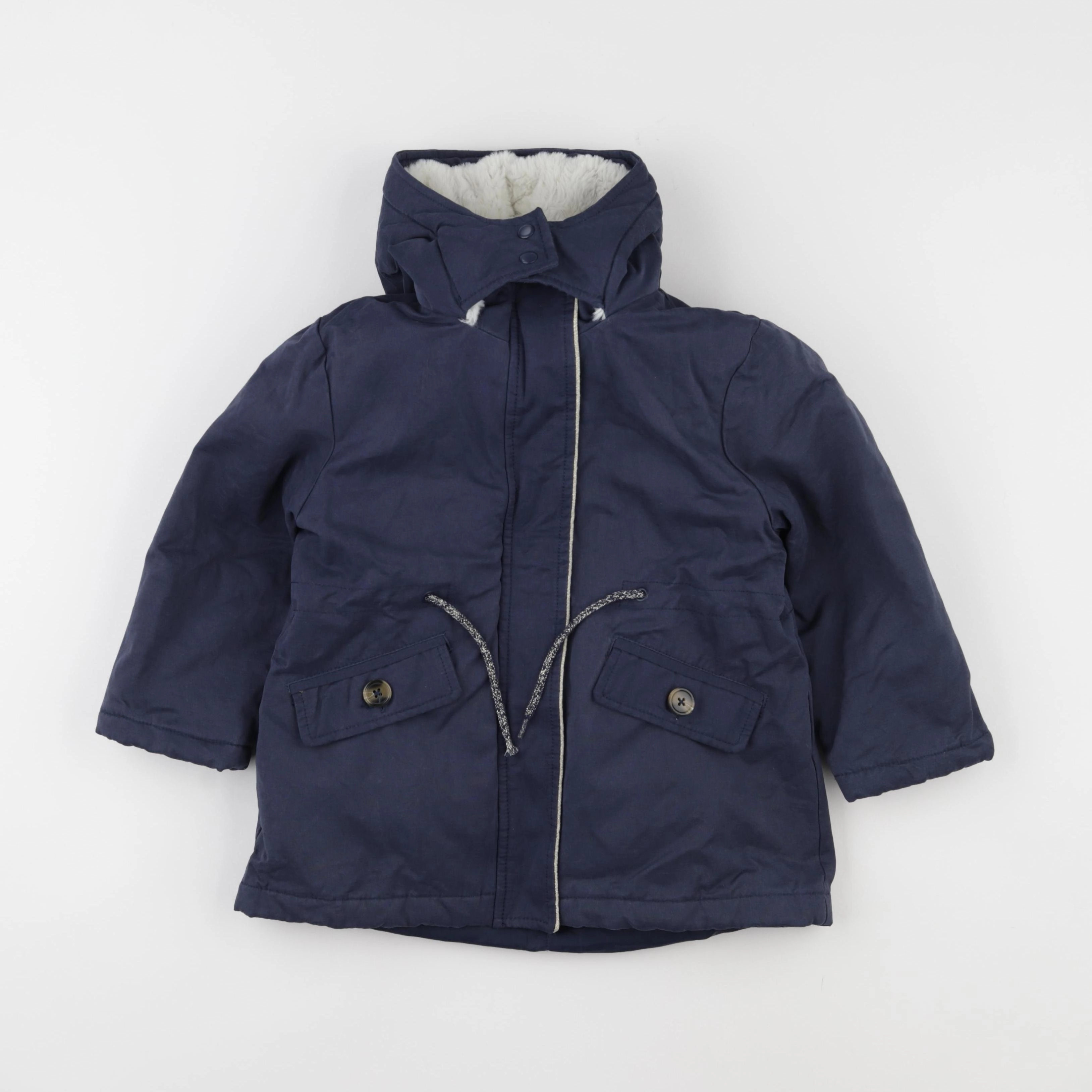 Vertbaudet - manteau doublure amovible bleu - 5 ans
