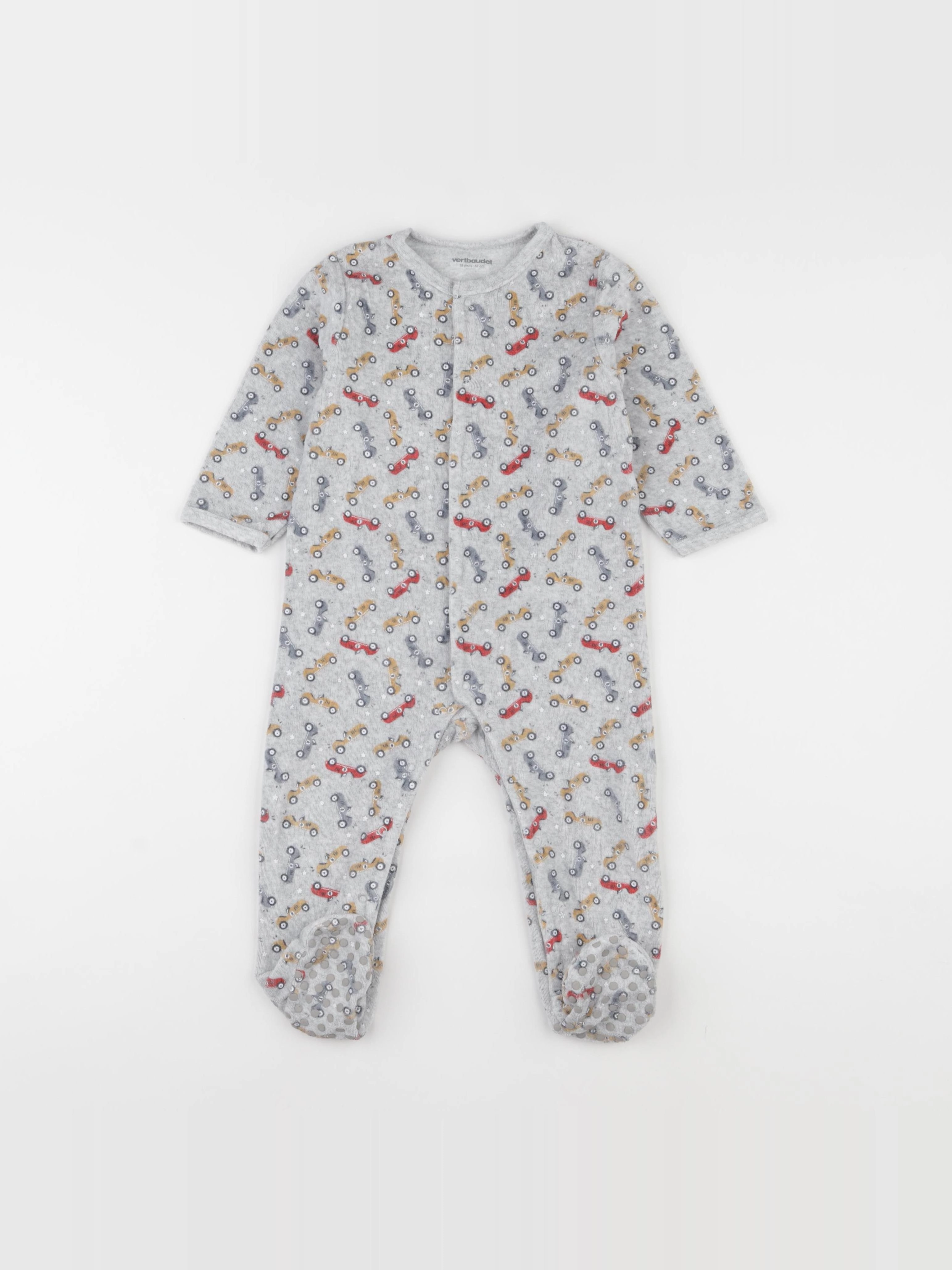 Vertbaudet - pyjama velours gris - 18 mois