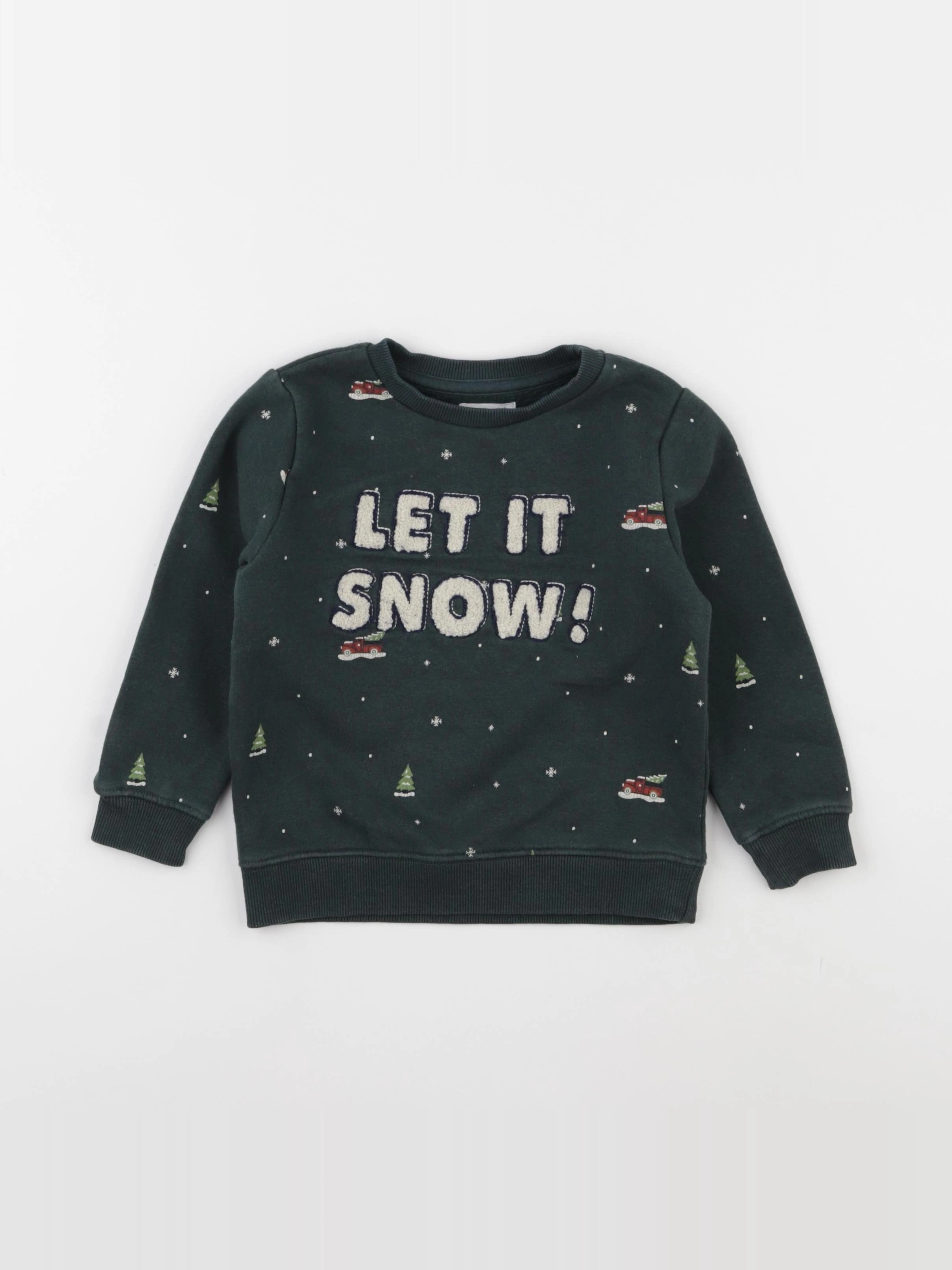 Vertbaudet - sweat vert - 3 ans