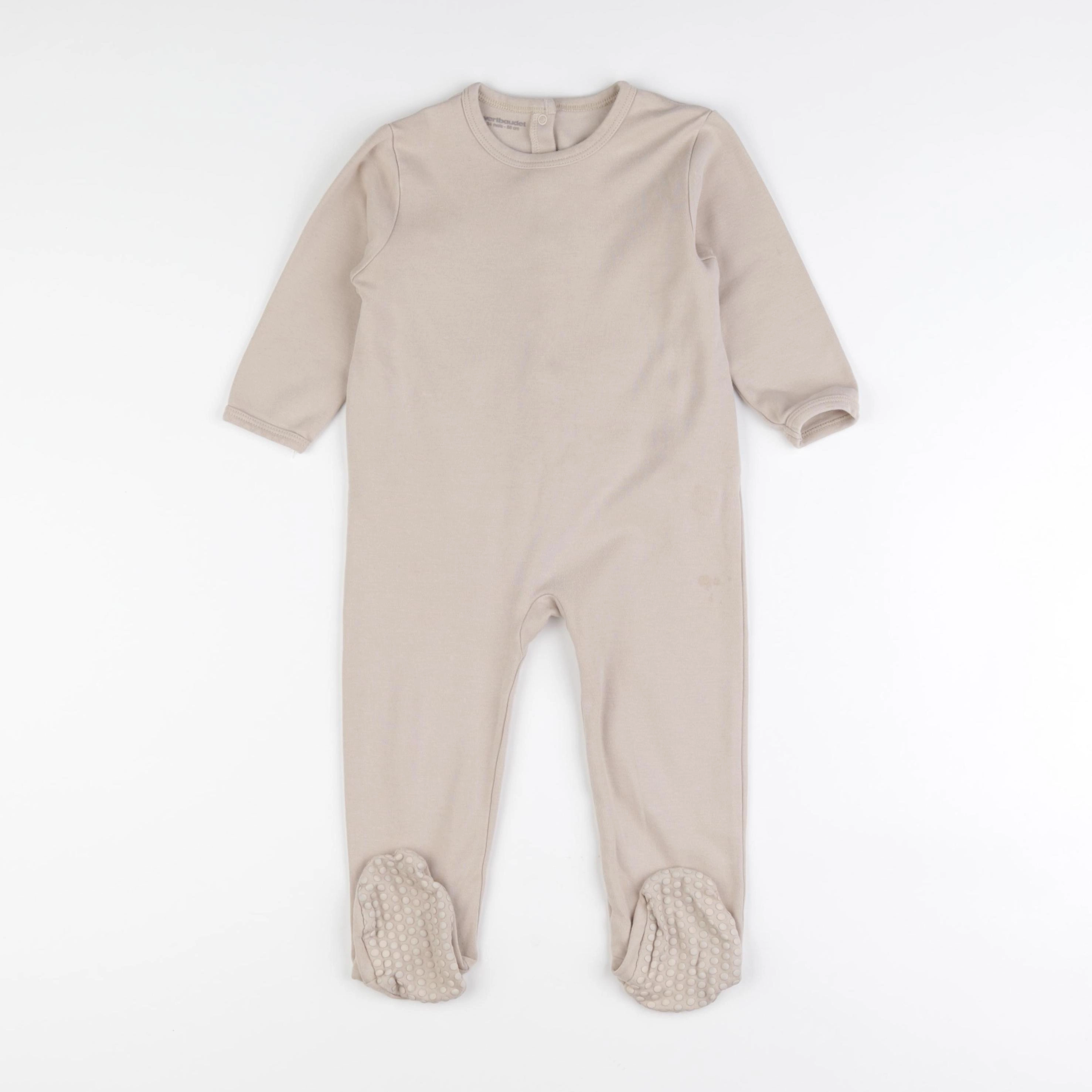 Vertbaudet - pyjama coton beige - 24 mois