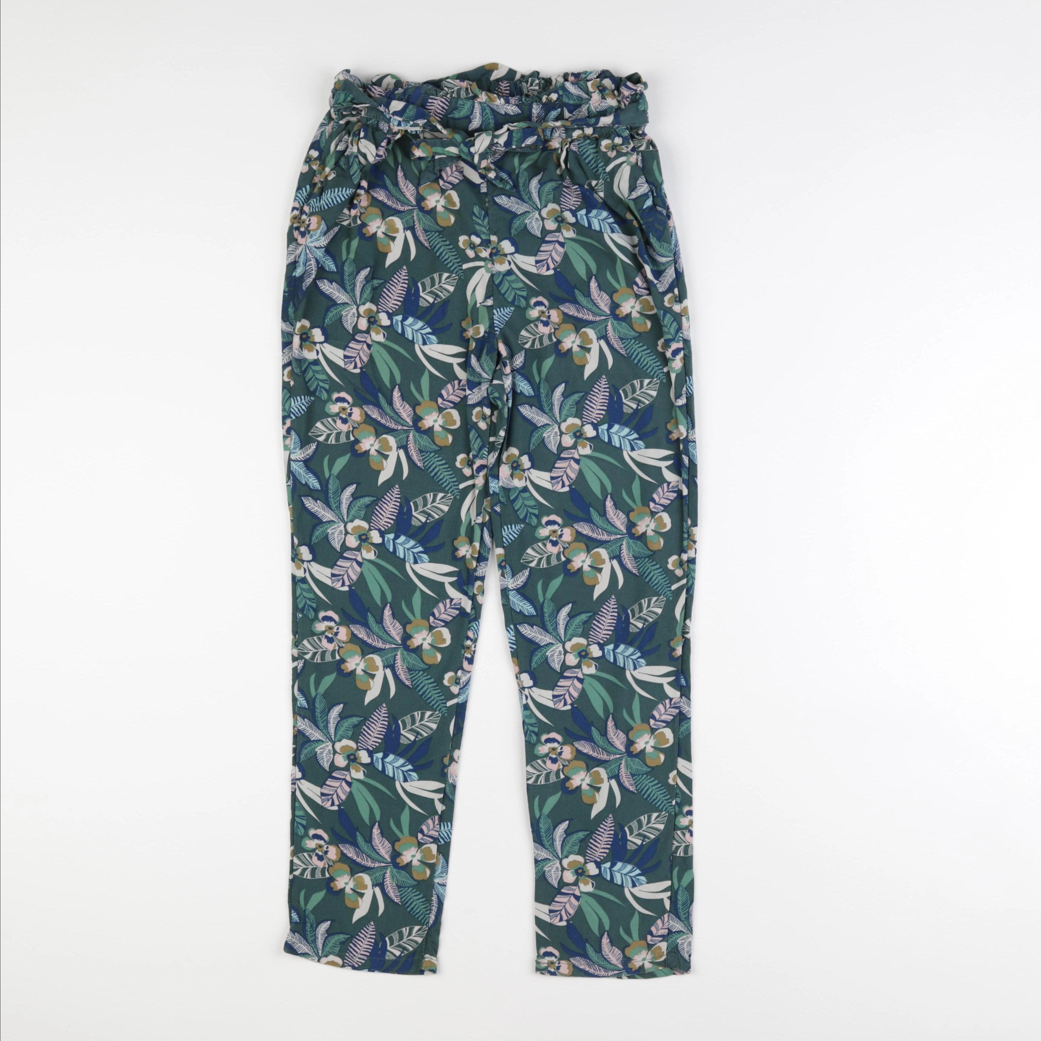 Vertbaudet - pantalon vert - 10 ans